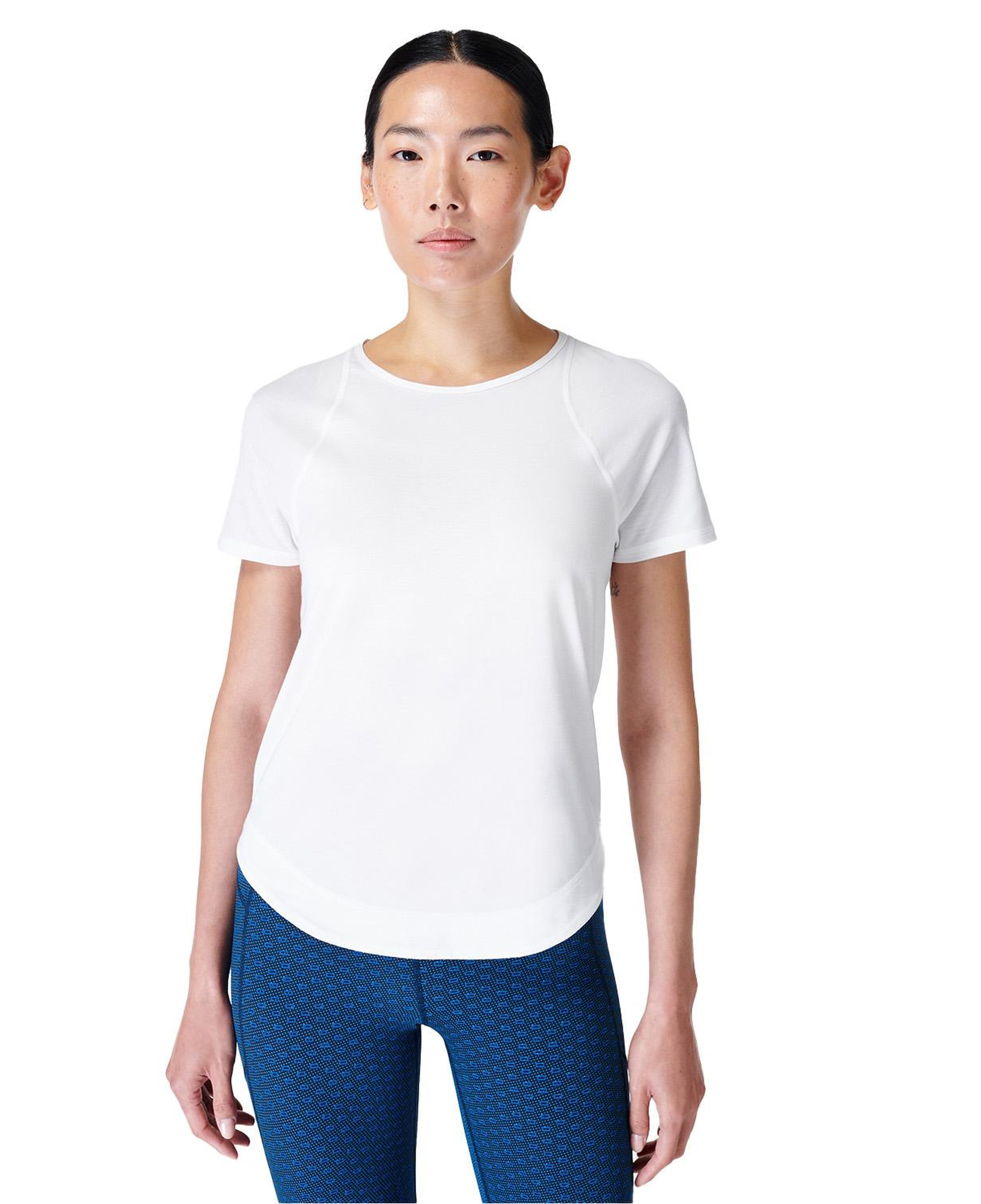 Sweaty Betty Breathe Easy Short Sleeve Top Kadın Beyaz Koşu Tişört