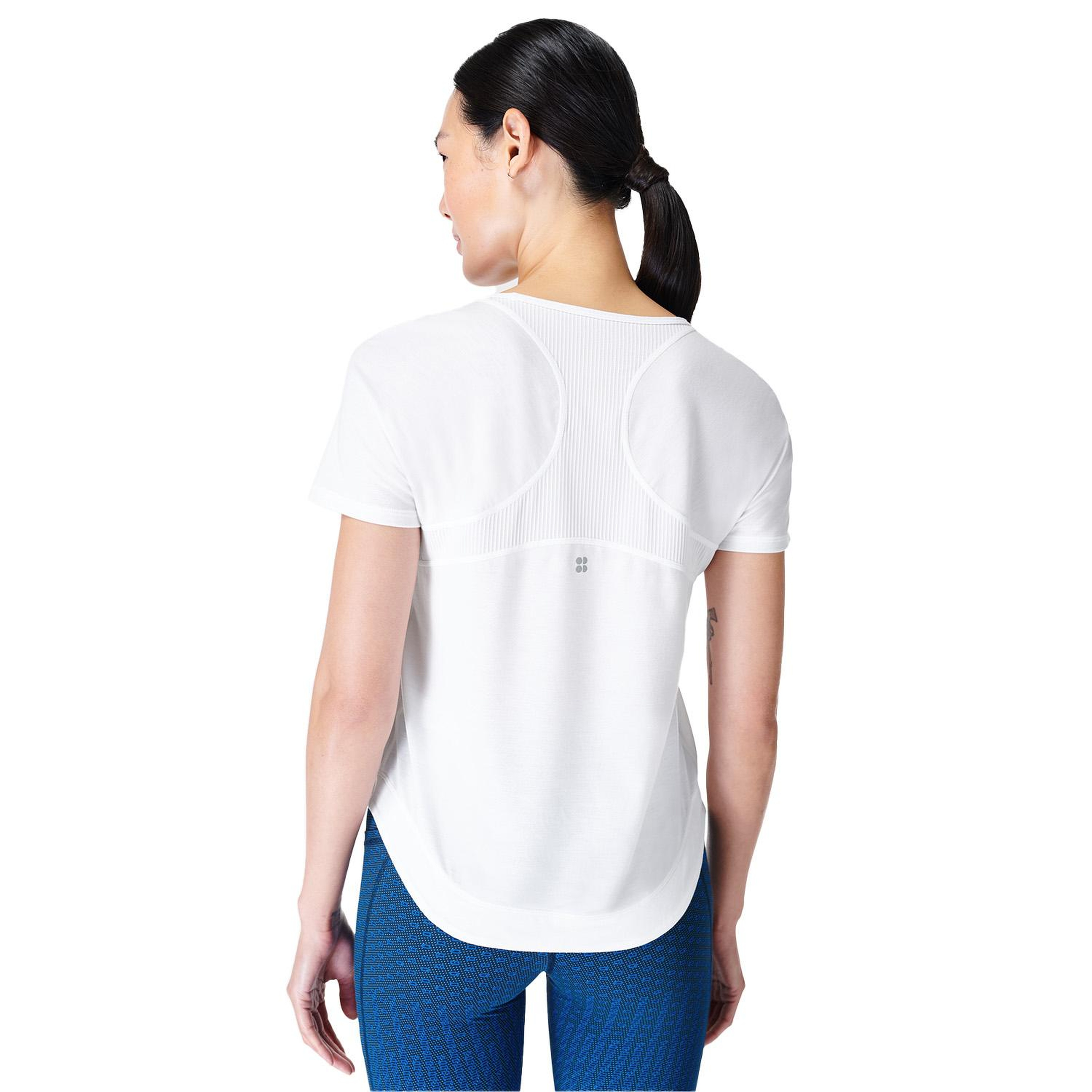 Sweaty Betty Breathe Easy Short Sleeve Top Kadın Beyaz Koşu Tişört