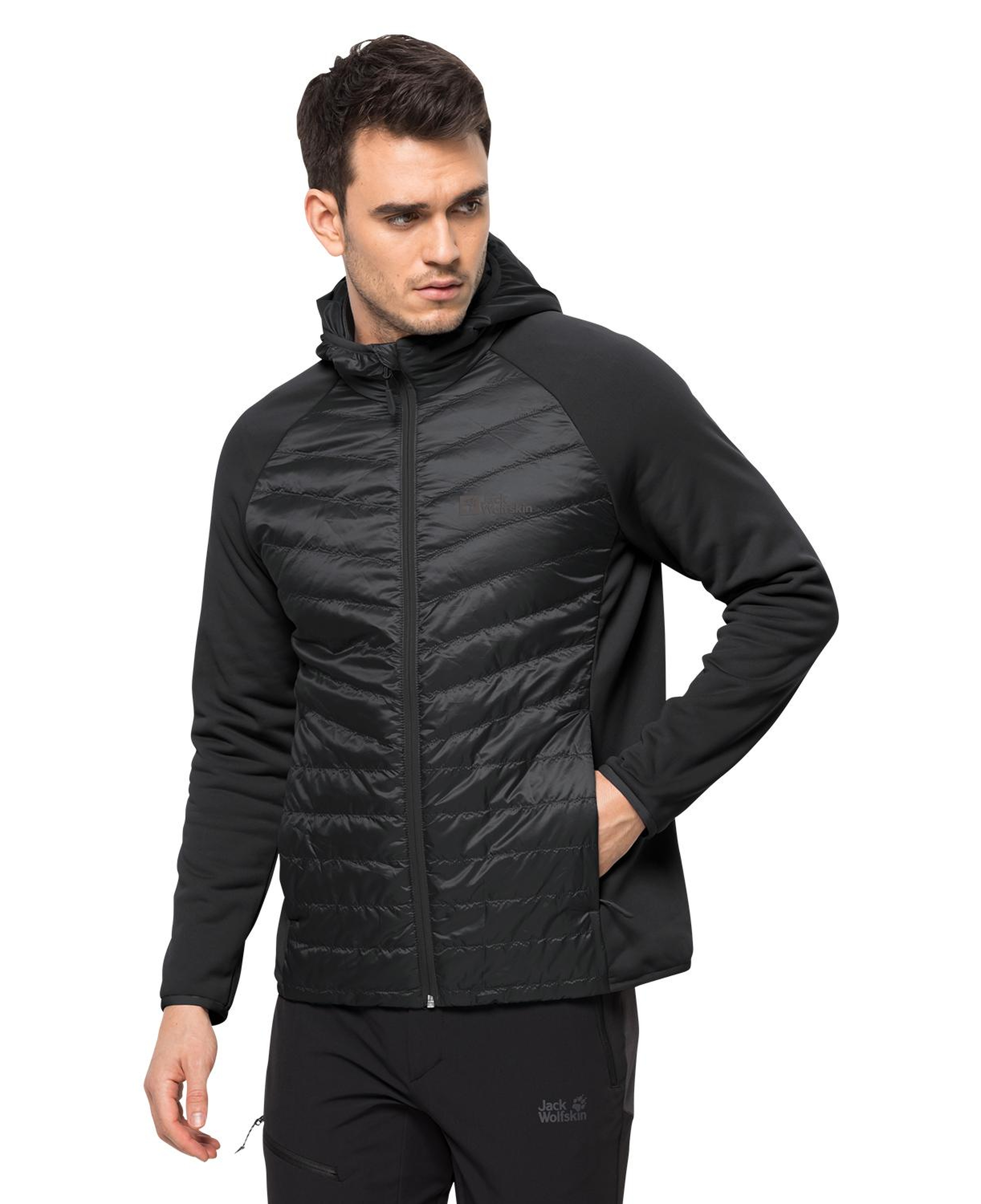 Jack Wolfskin Routeburn Pro Hybrid Erkek Siyah Outdoor Ceketi