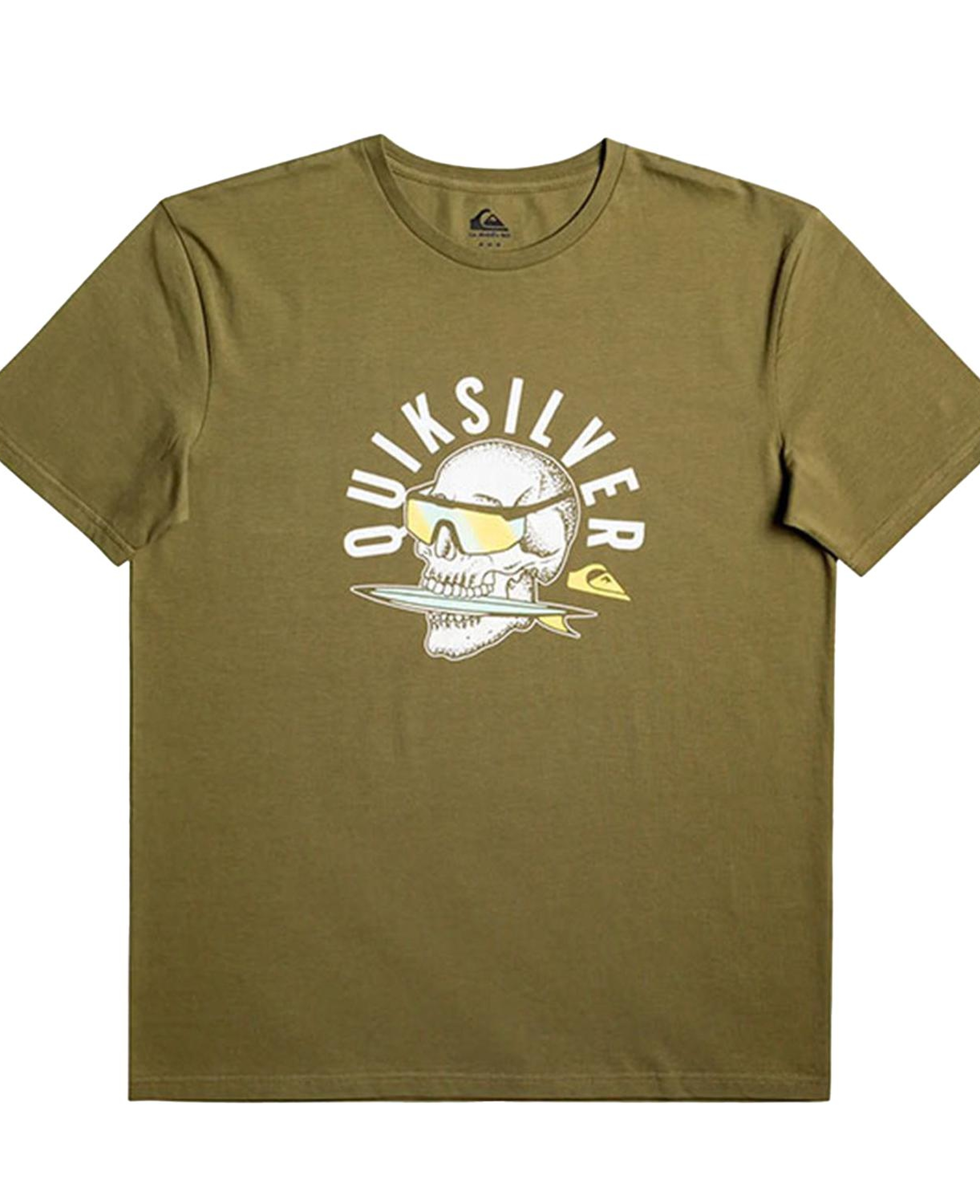 Quiksilver Qsrockinskull Erkek Yeşil Tişört