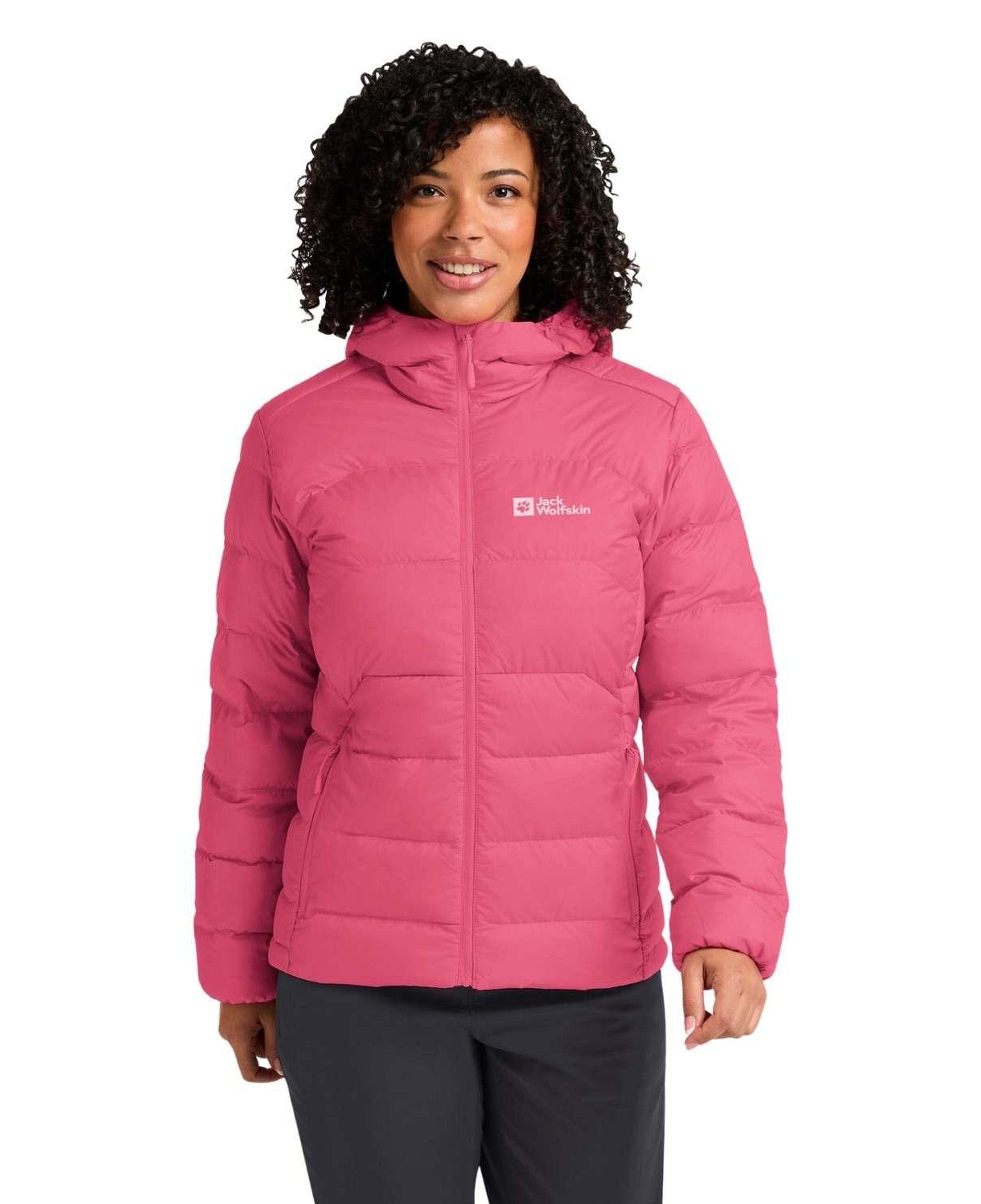 Jack Wolfskin Ather Do Hoody Rds Kadın Pembe Outdoor Ceketi