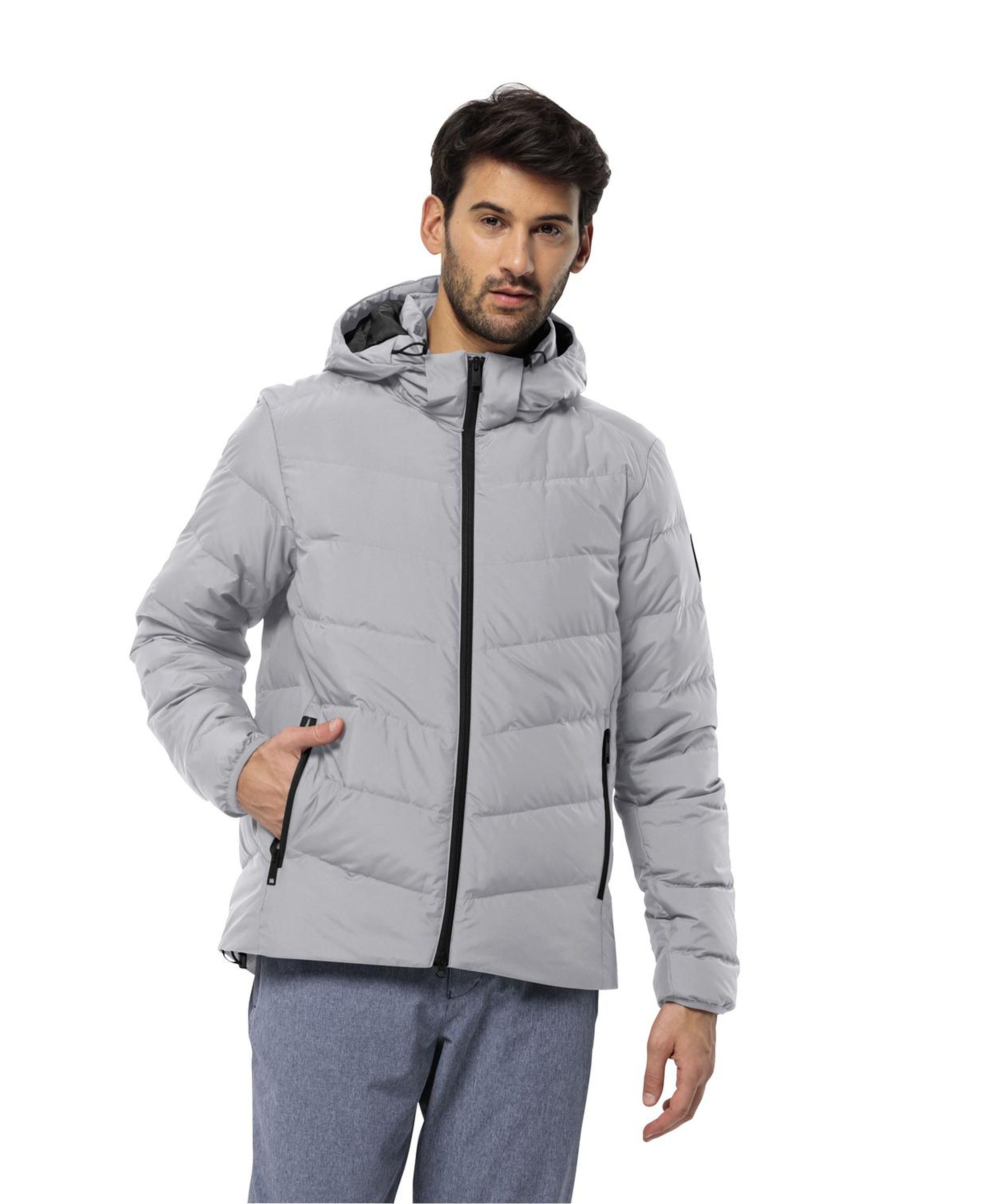 Jack Wolfskin Colonius Erkek Gri Outdoor Ceketi