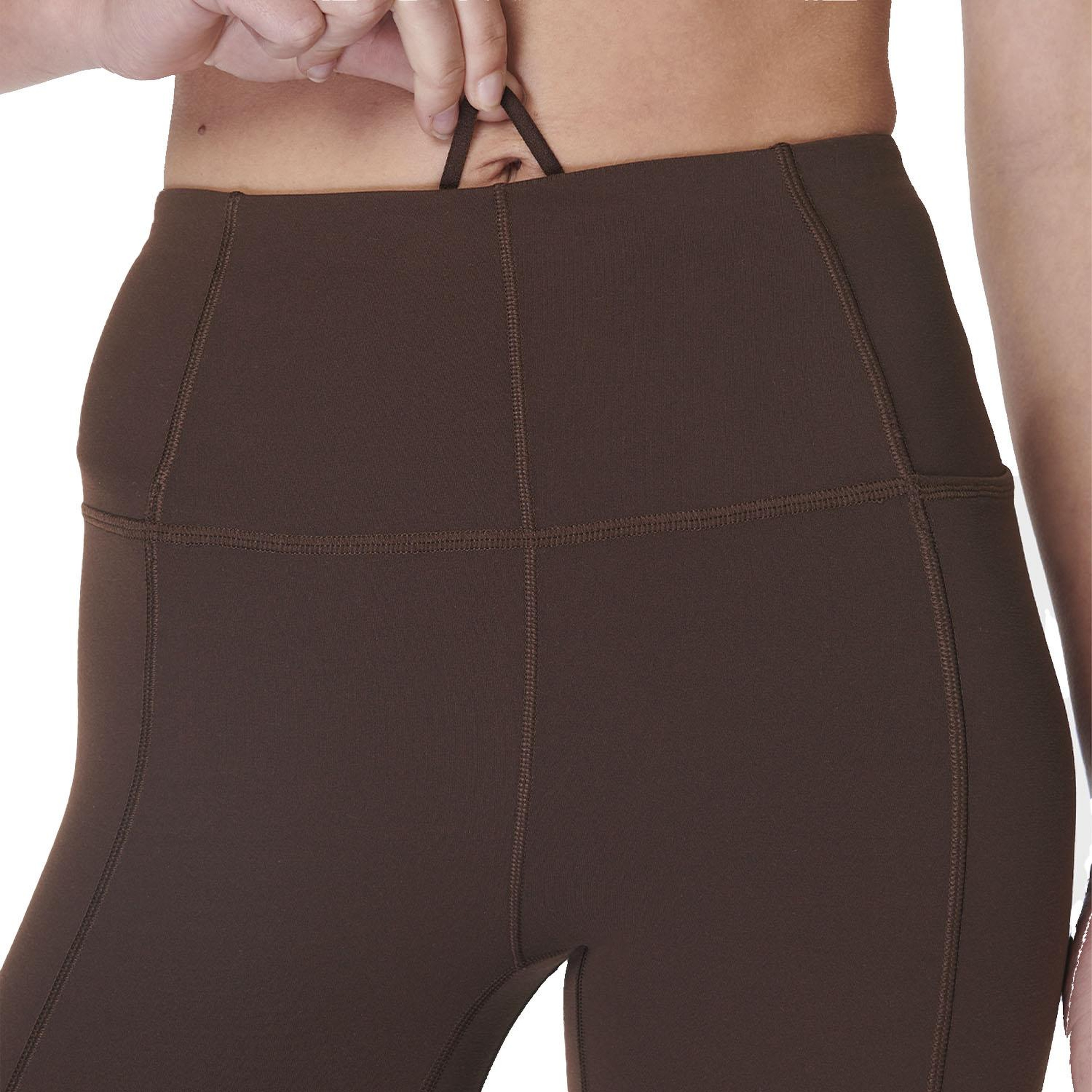 Sweaty Betty Super Soft 78 Yoga Leggings Kadın Kahverengi Yoga Tayt