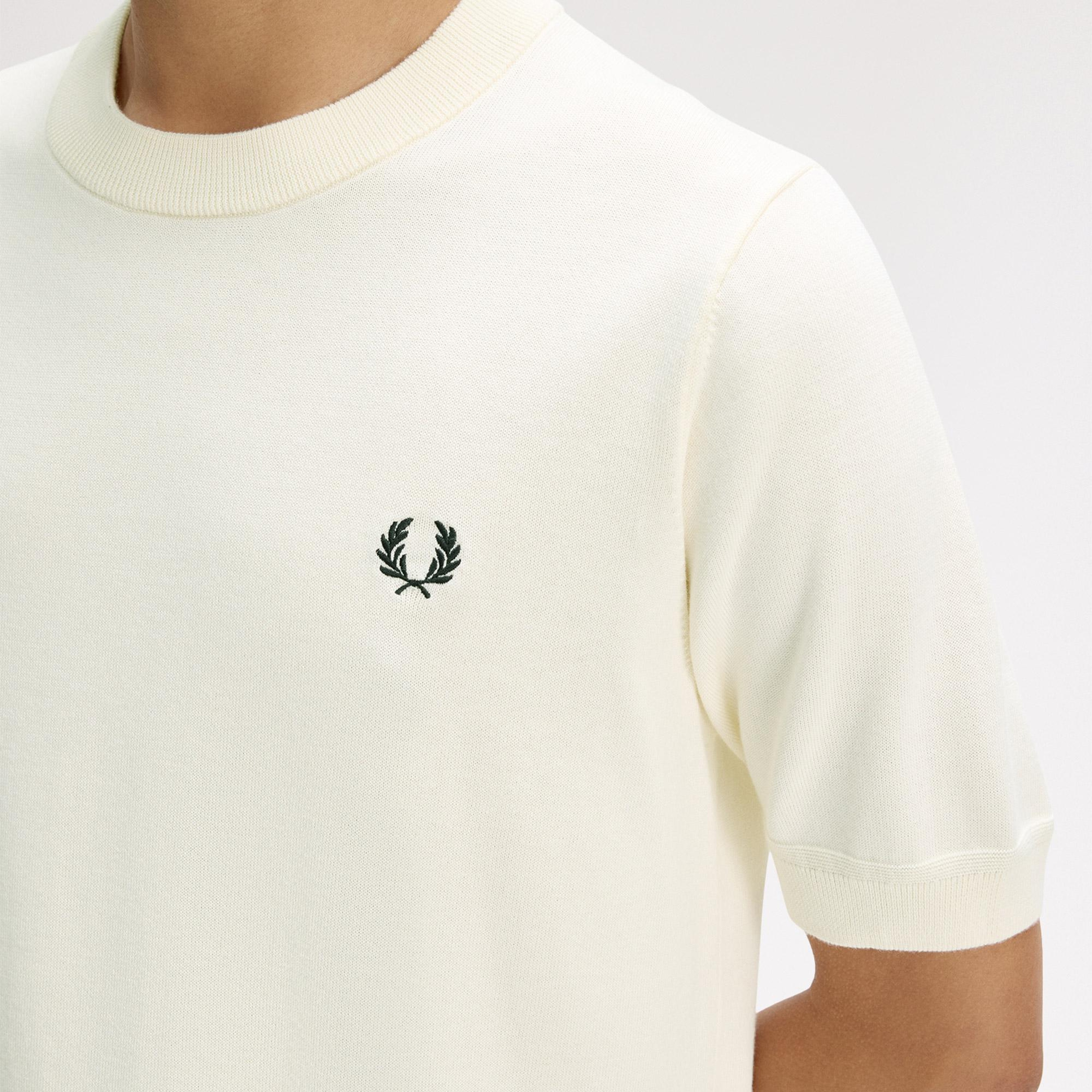 Fred Perry Erkek Krem T-Shirt