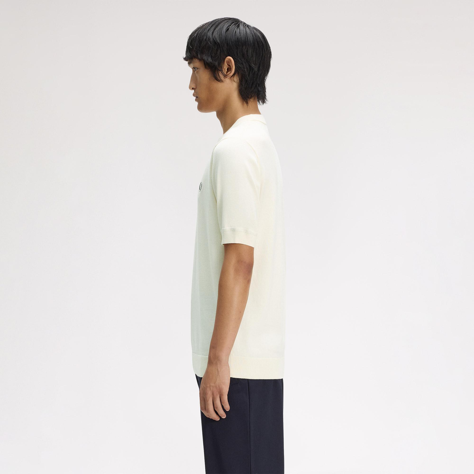 Fred Perry Erkek Krem T-Shirt