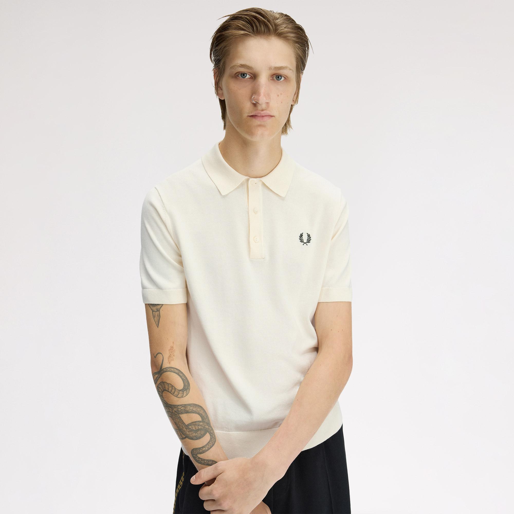 Fred Perry Erkek Krem Polo