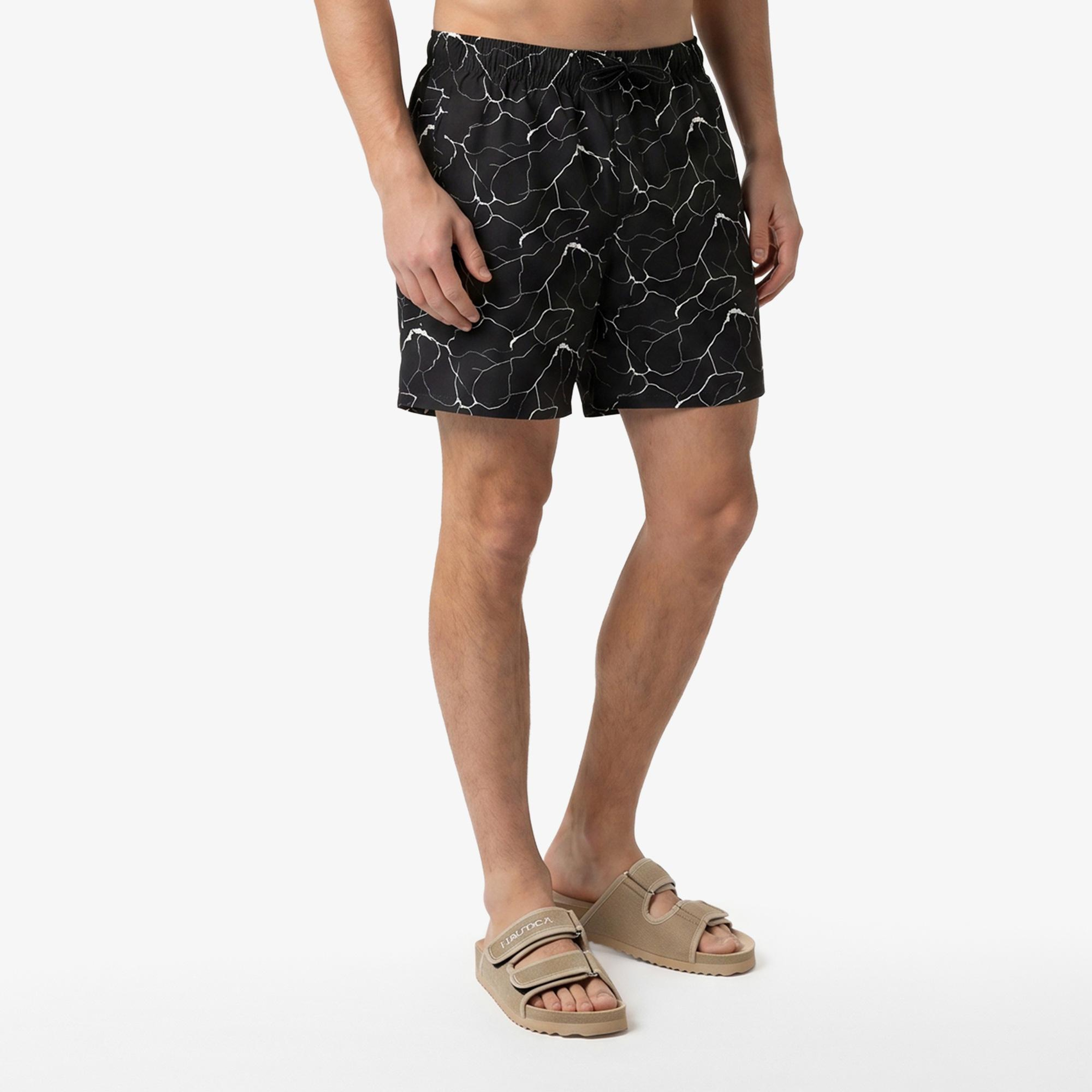 Nautica Erkek Siyah Regular Fit Deniz Şortu