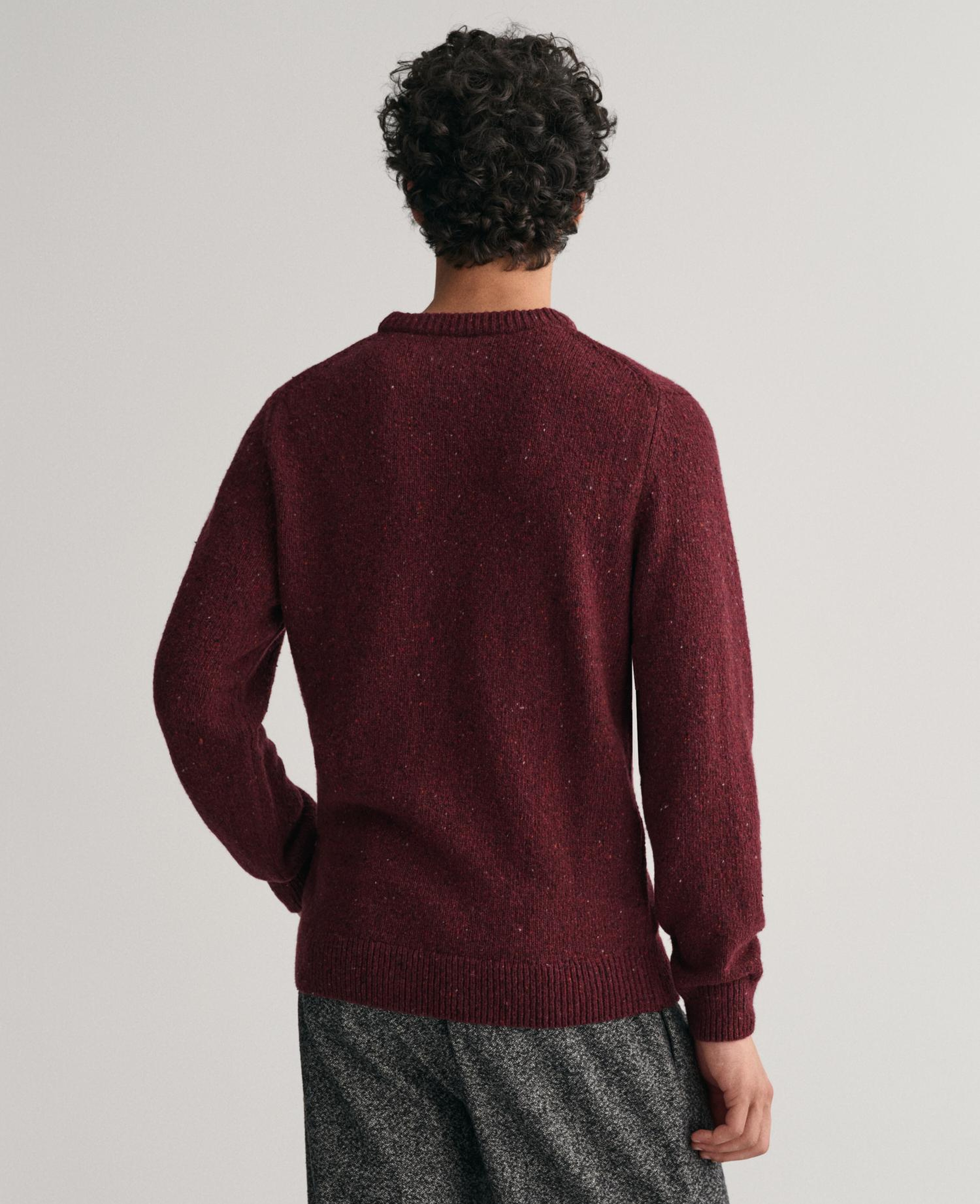 GANT Erkek Bordo Regular Fit Bisiklet Yaka Yünlü Kazak