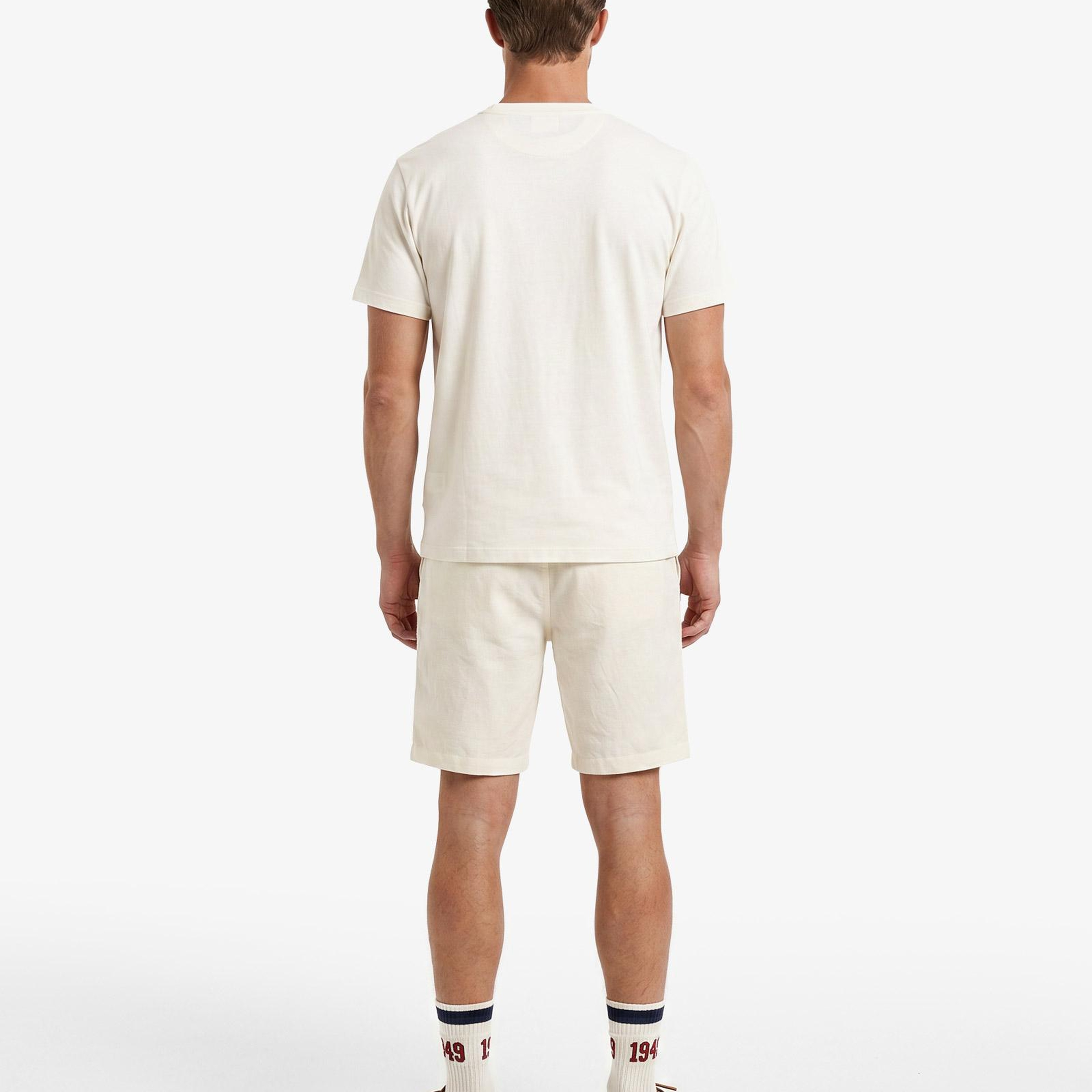 GANT Erkek Beyaz Bisiklet Yaka Regular Fit Logolu T-Shirt