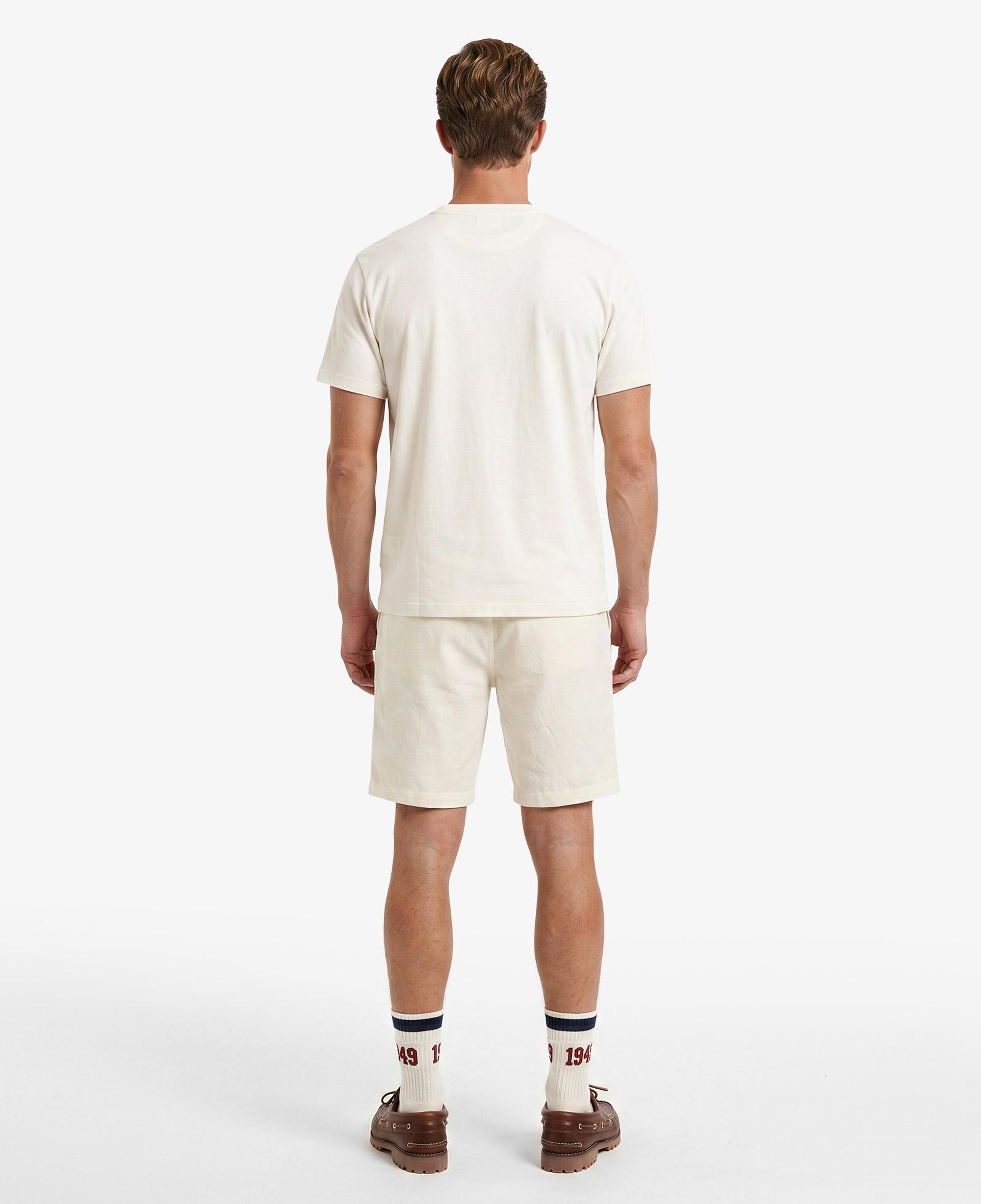 GANT Erkek Beyaz Bisiklet Yaka Regular Fit Logolu T-Shirt
