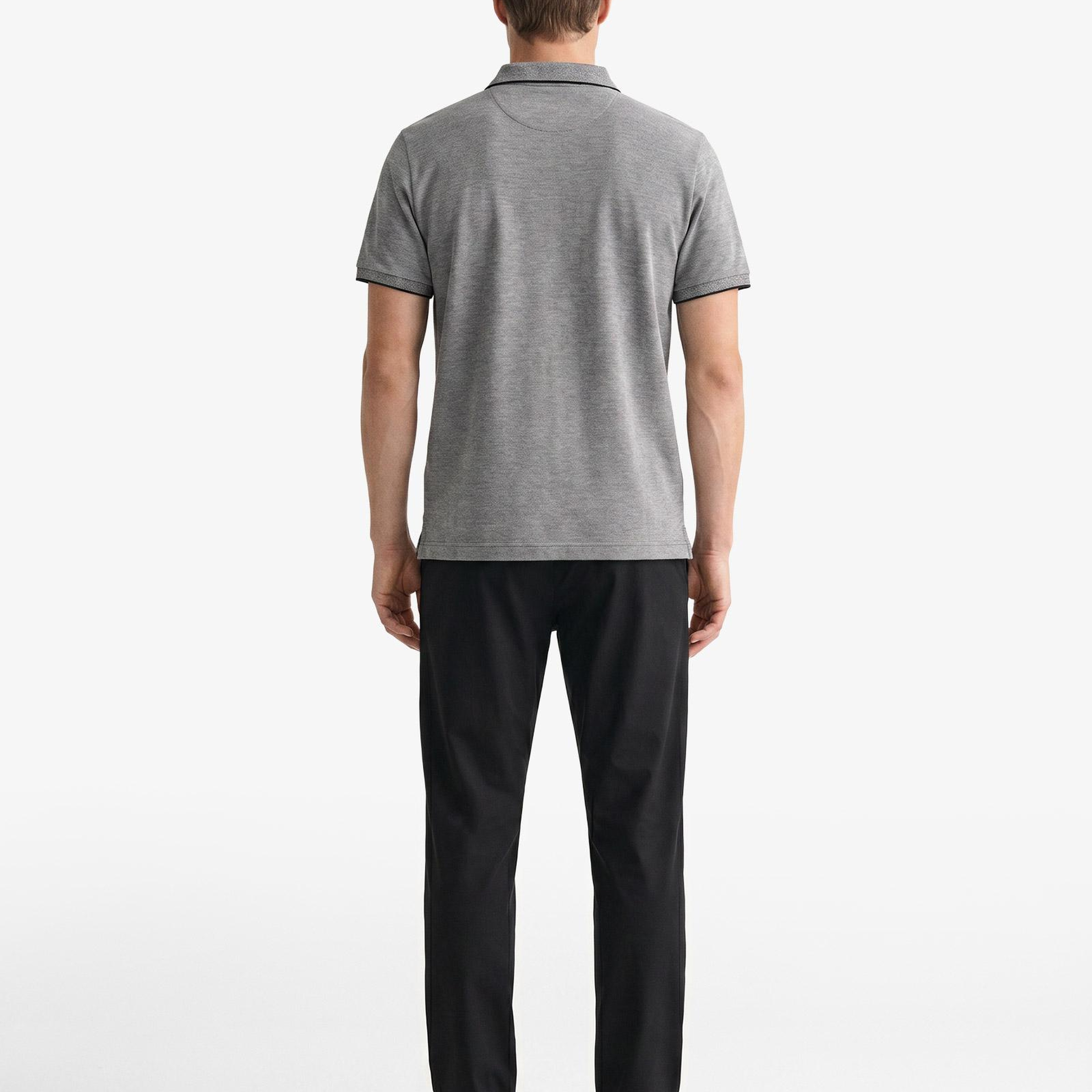 GANT Erkek Siyah Regular Fit Polo Yaka T-Shirt