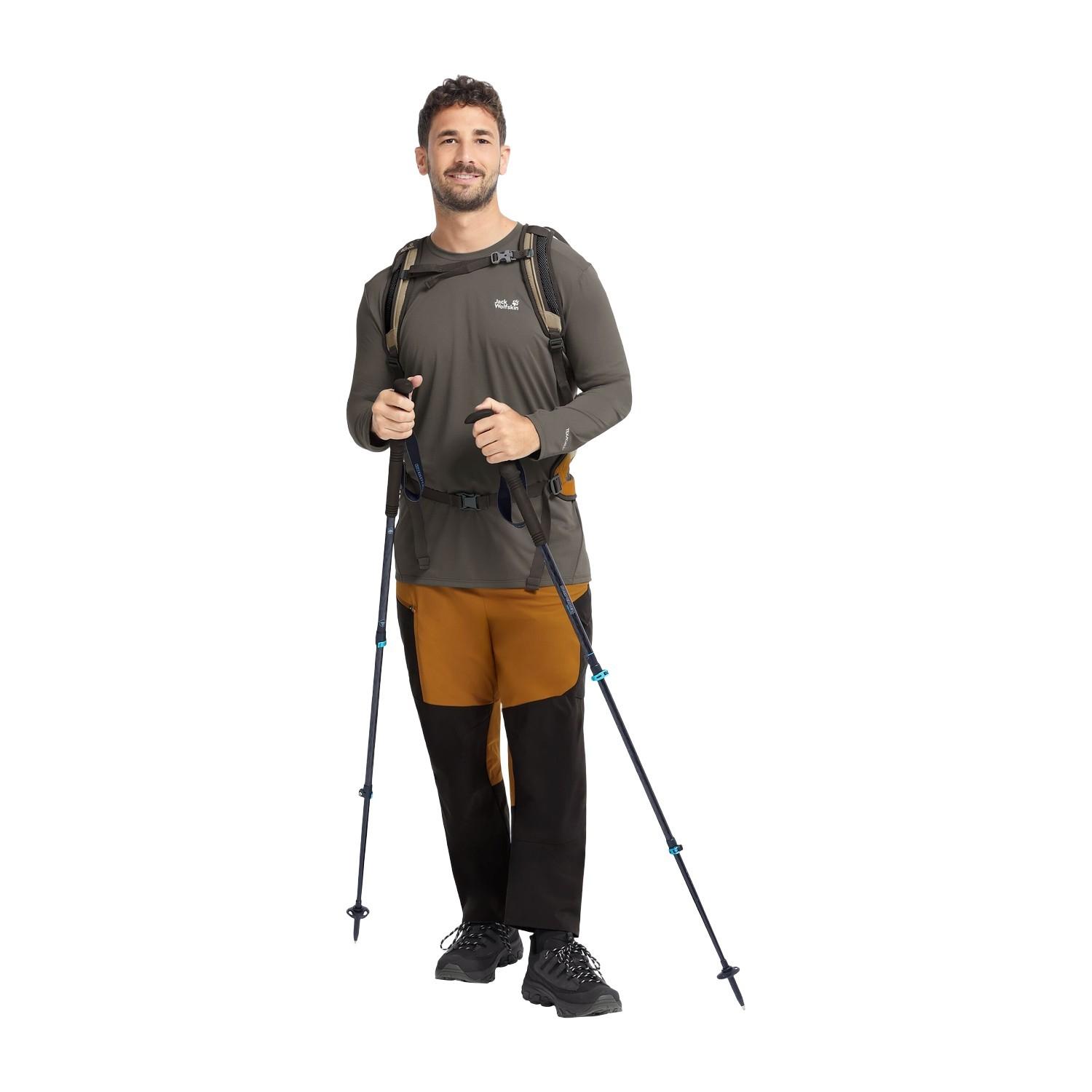 Jack Wolfskin Prelight Suncool Ls Erkek Gri Tişört