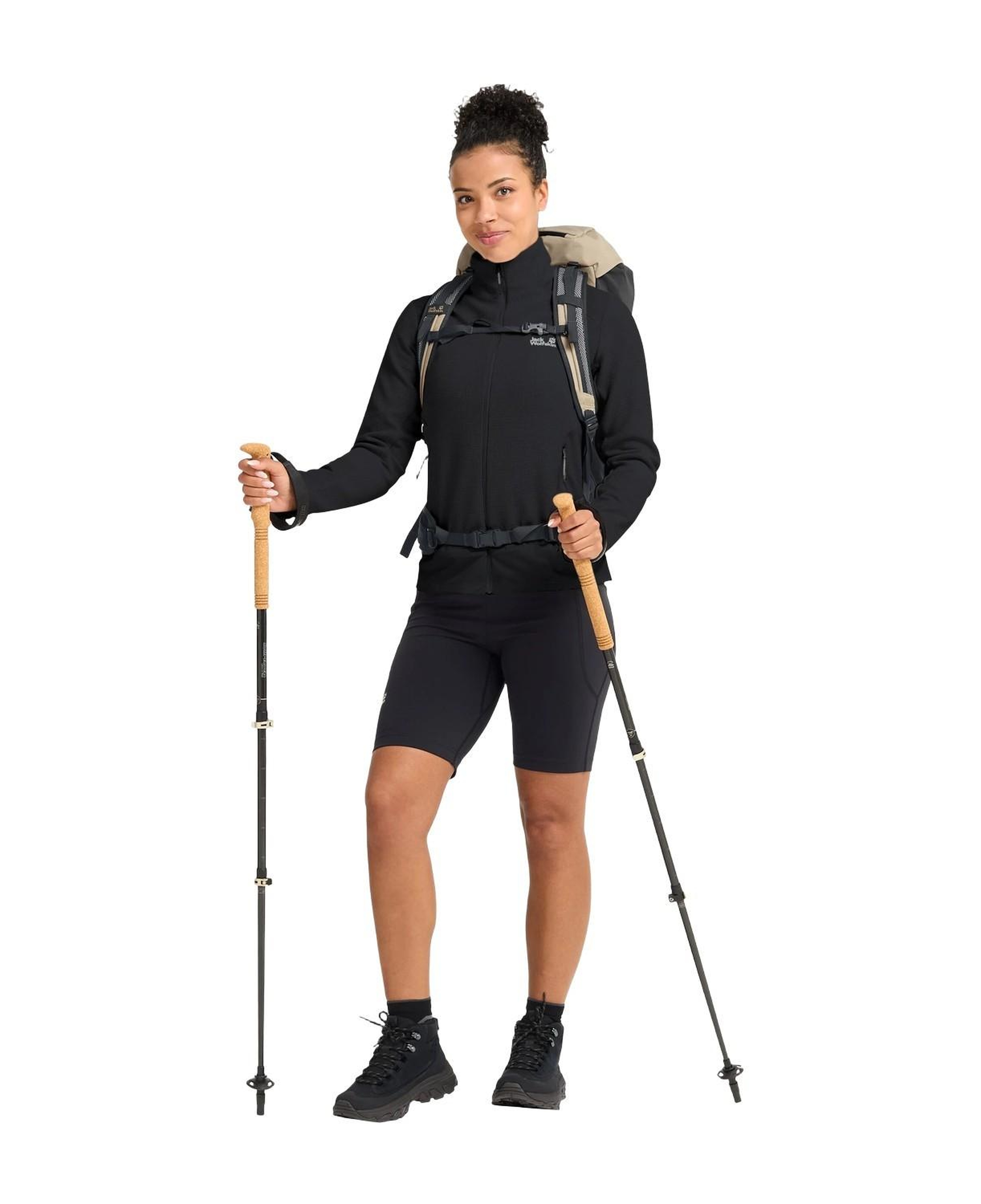 Jack Wolfskin Ridge Hike Fz Kadın Siyah Polar Ceket