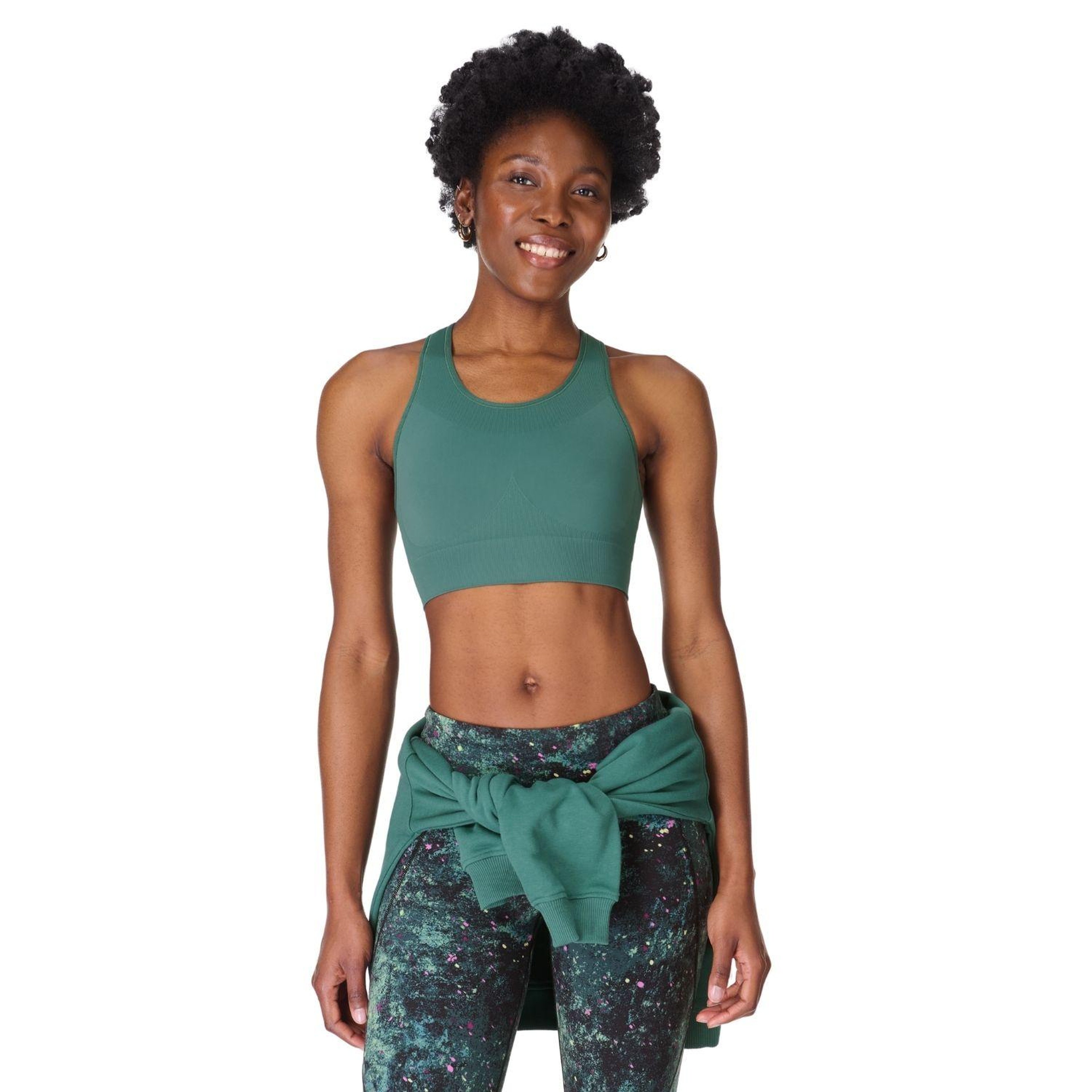 Sweaty Betty Stamina Seamless Sports Bra Kadın Yeşil Fitness Bra