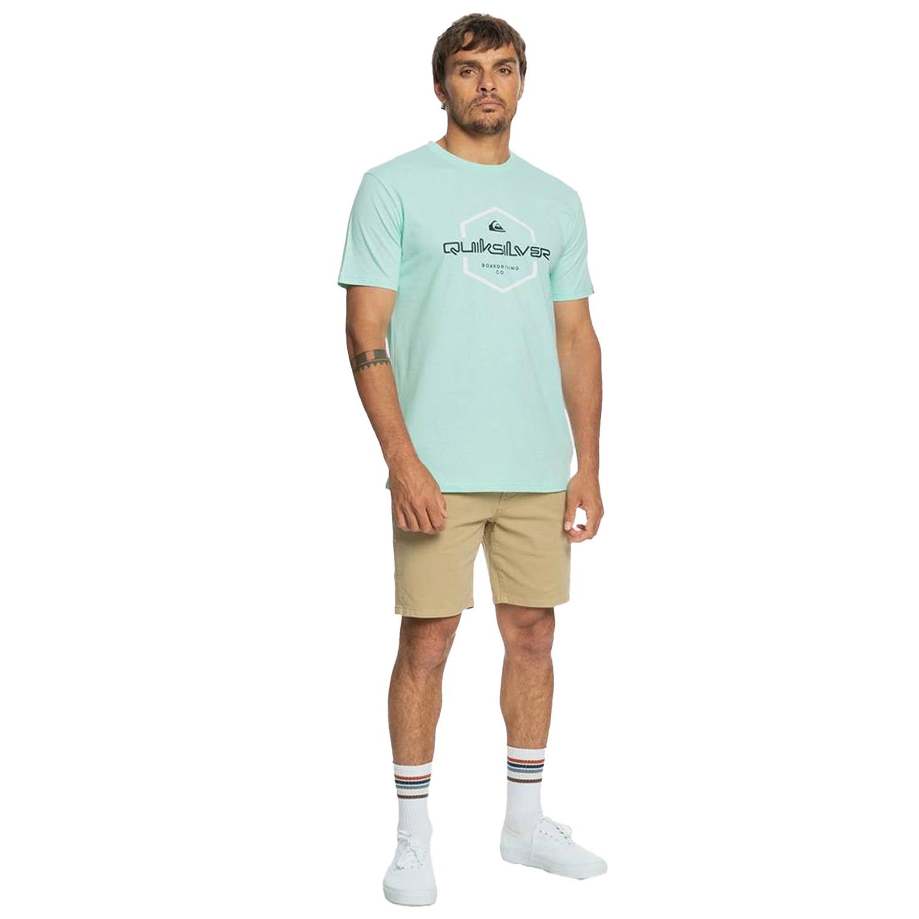 Quiksilver Passthepride Erkek Yeşil Tişört