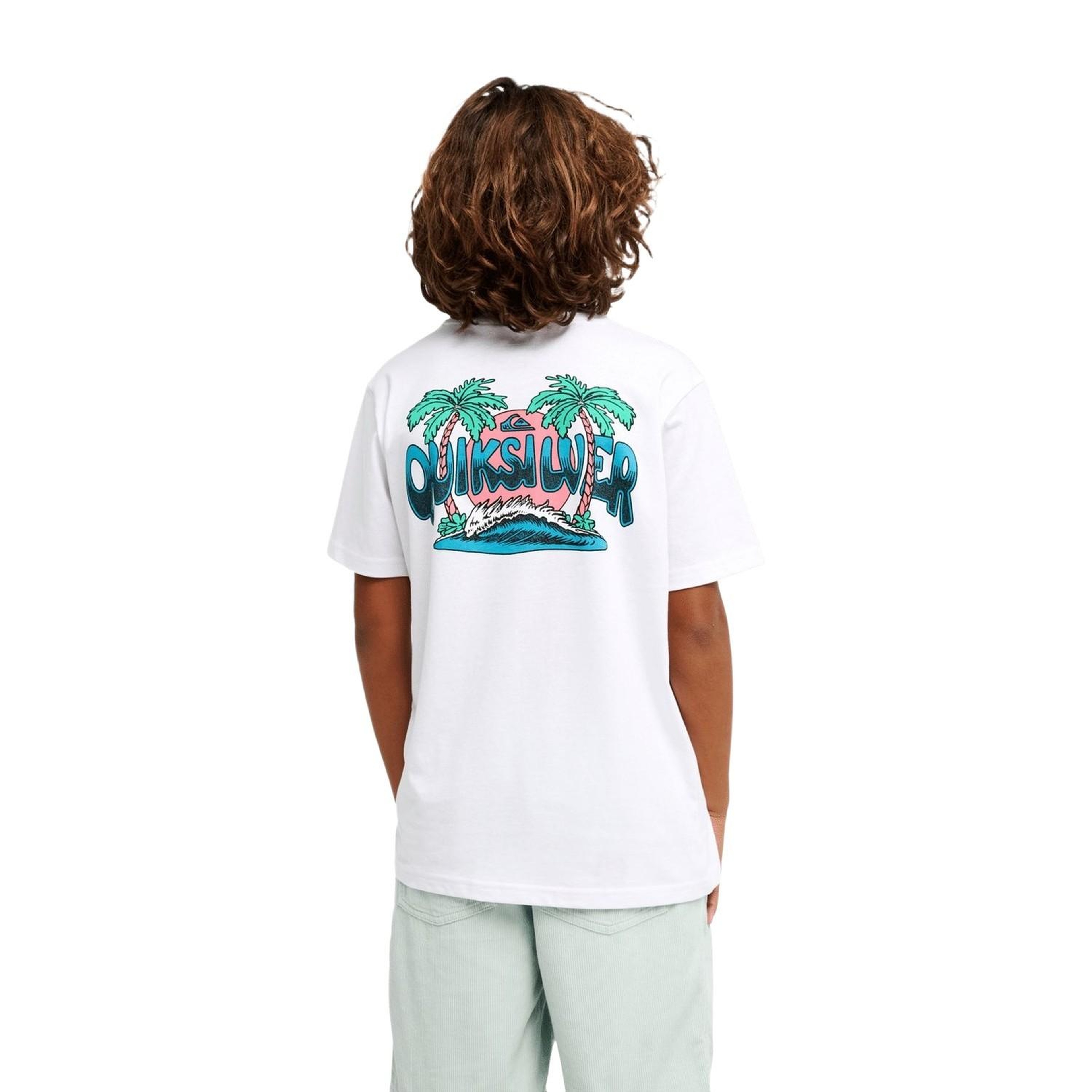 Quiksilver Palm Horizon Erkek Çocuk Beyaz Tişört