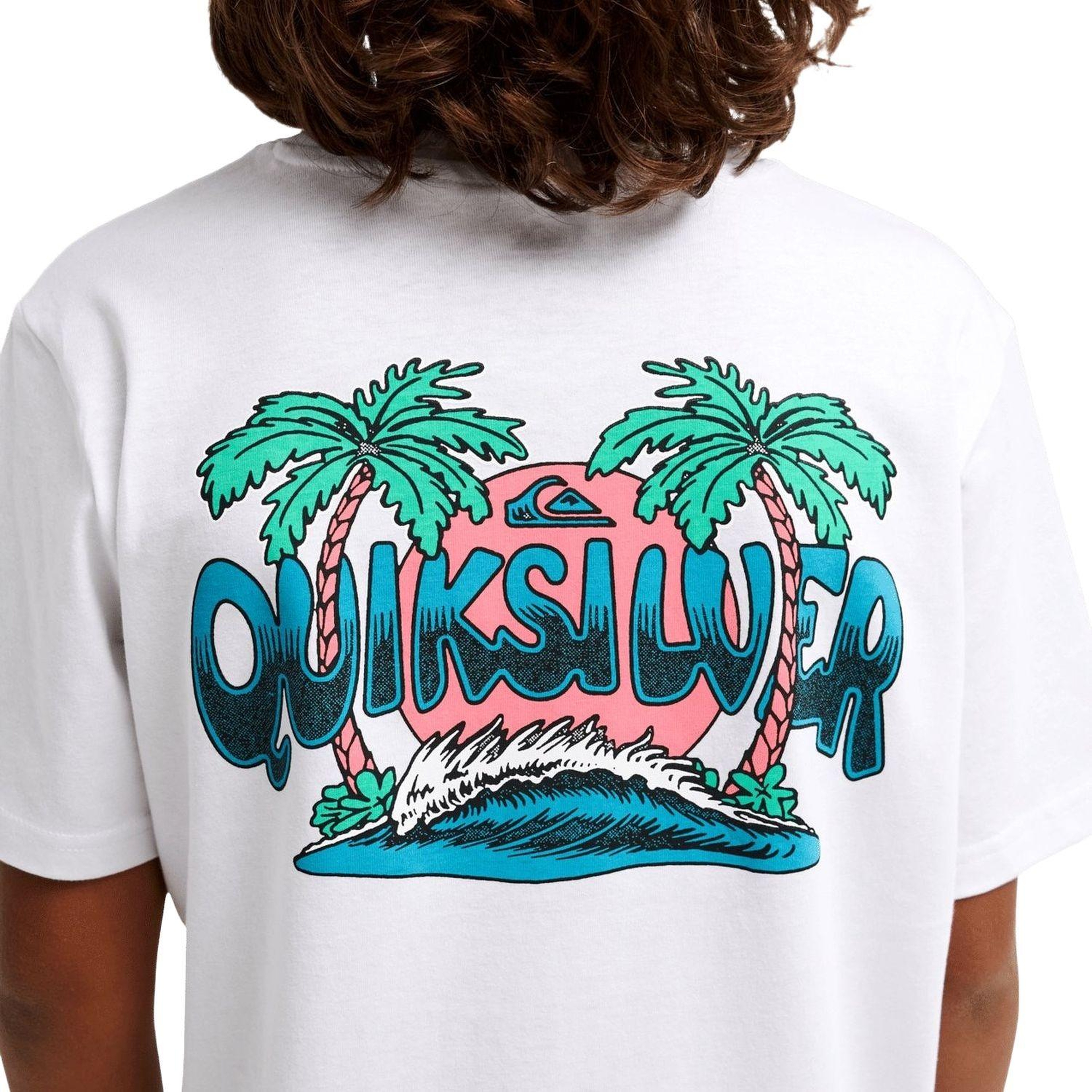 Quiksilver Palm Horizon Erkek Çocuk Beyaz Tişört