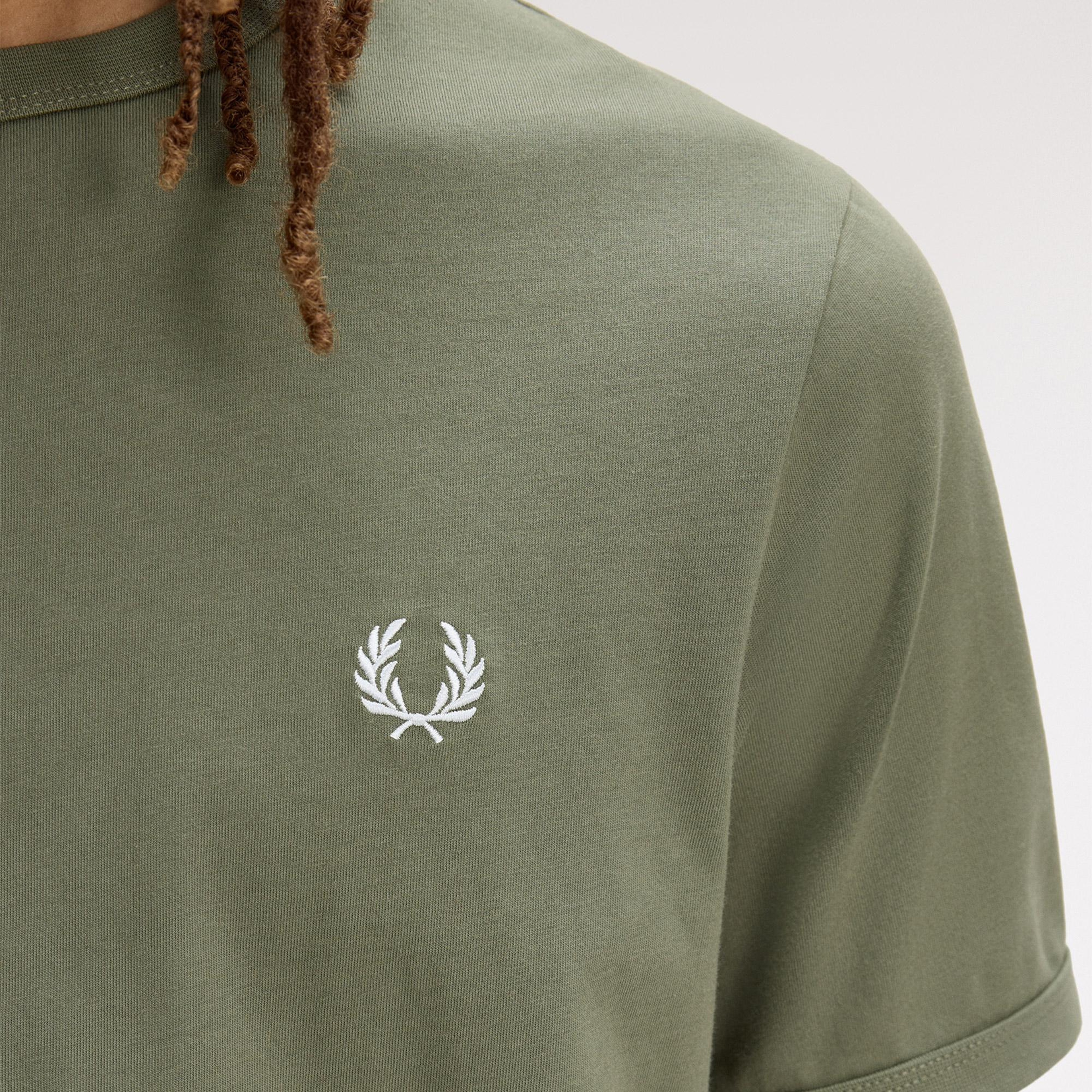 Fred Perry Ringer Erkek Yeşil T-Shirt