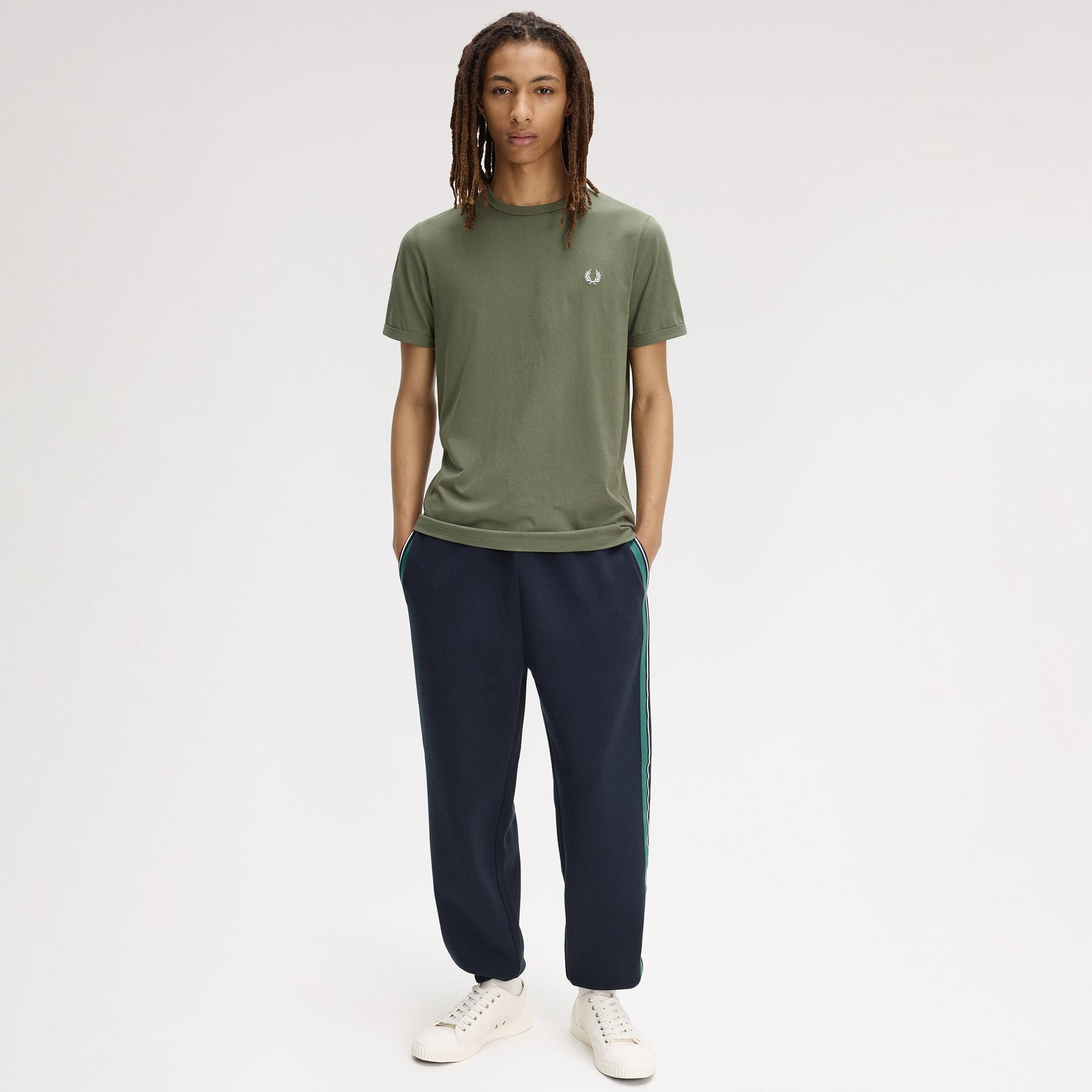 Fred Perry Ringer Erkek Yeşil T-Shirt