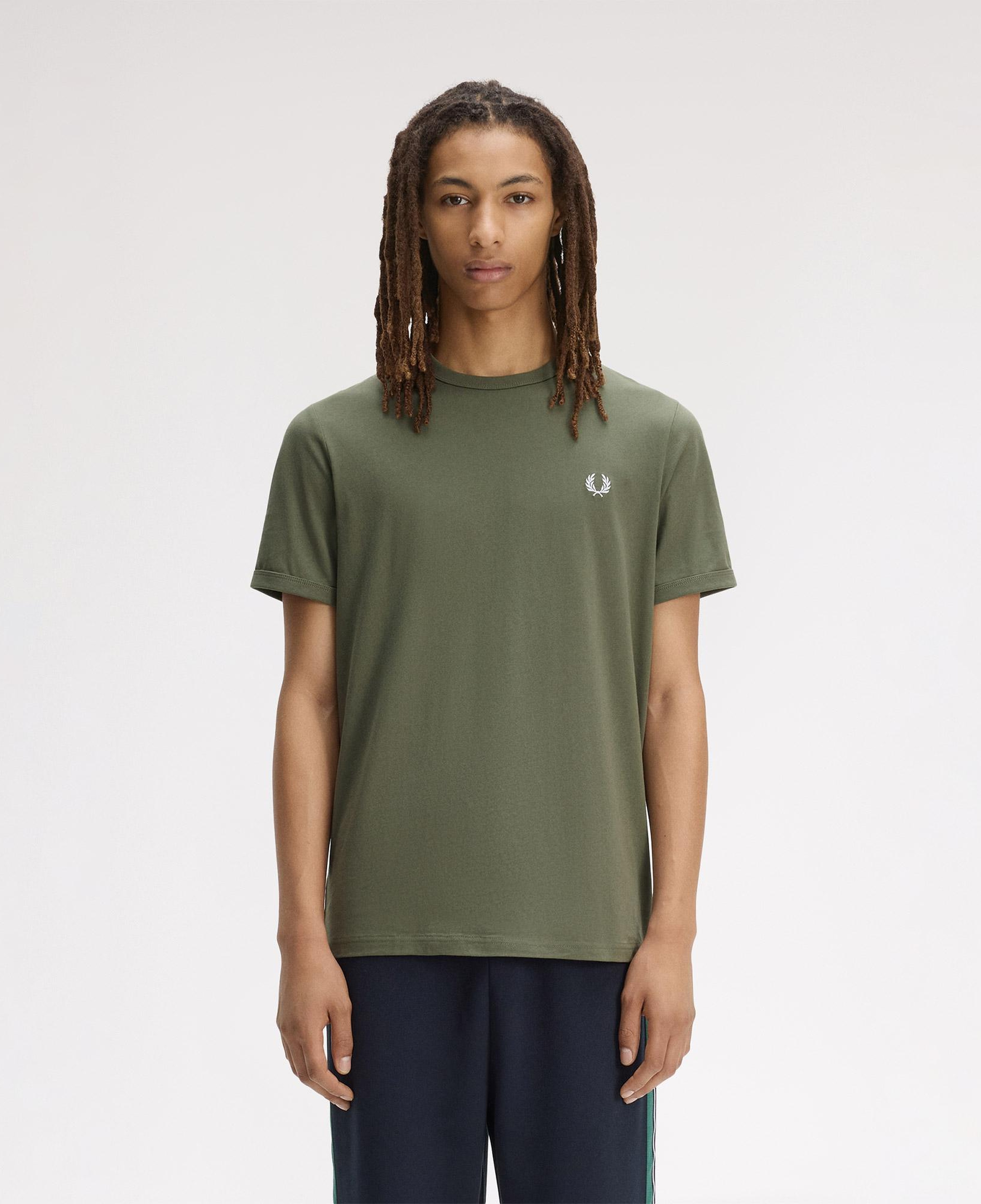 Fred Perry Ringer Erkek Yeşil T-Shirt