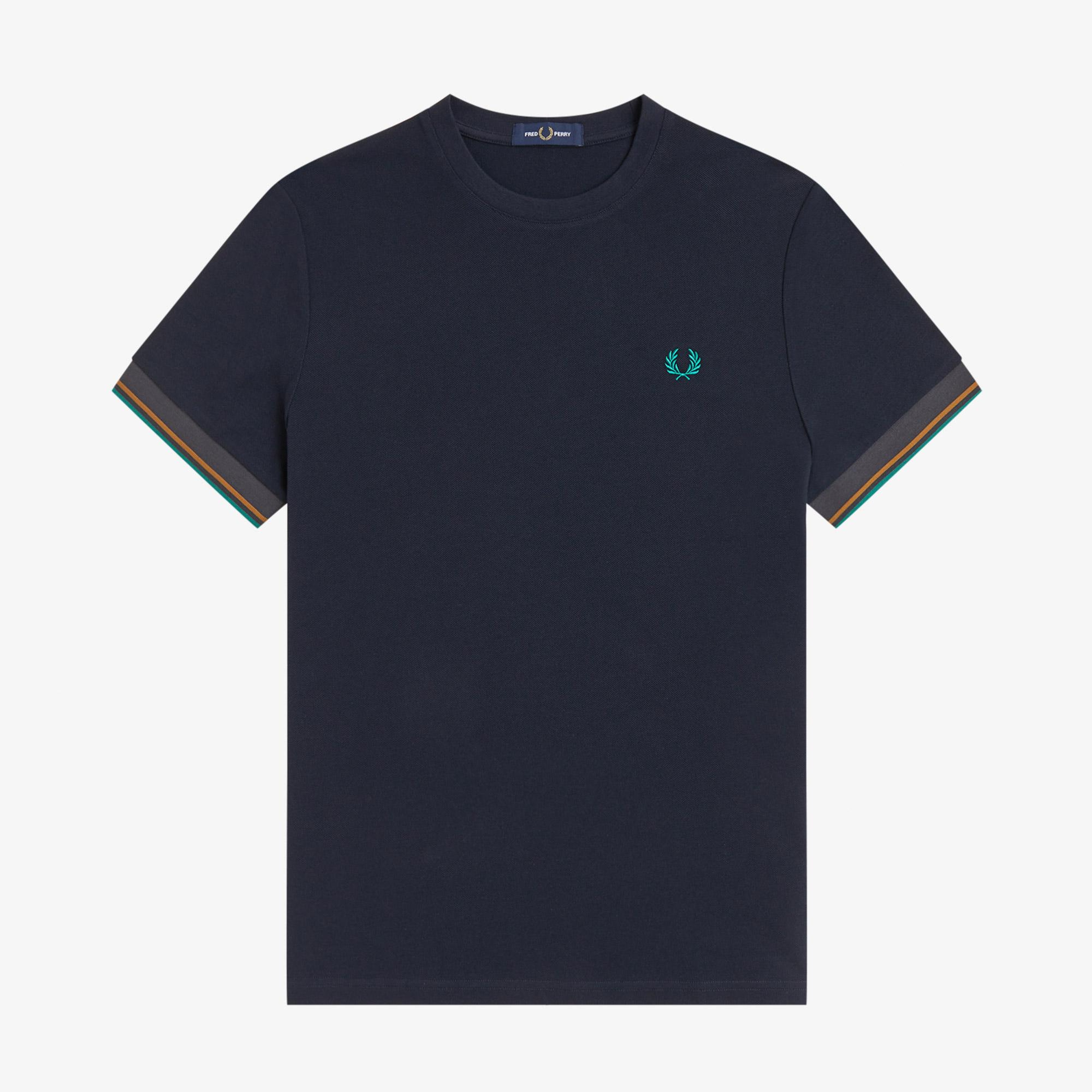 Fred Perry Twin Tipped Cuff Erkek Lacivert T-Shirt