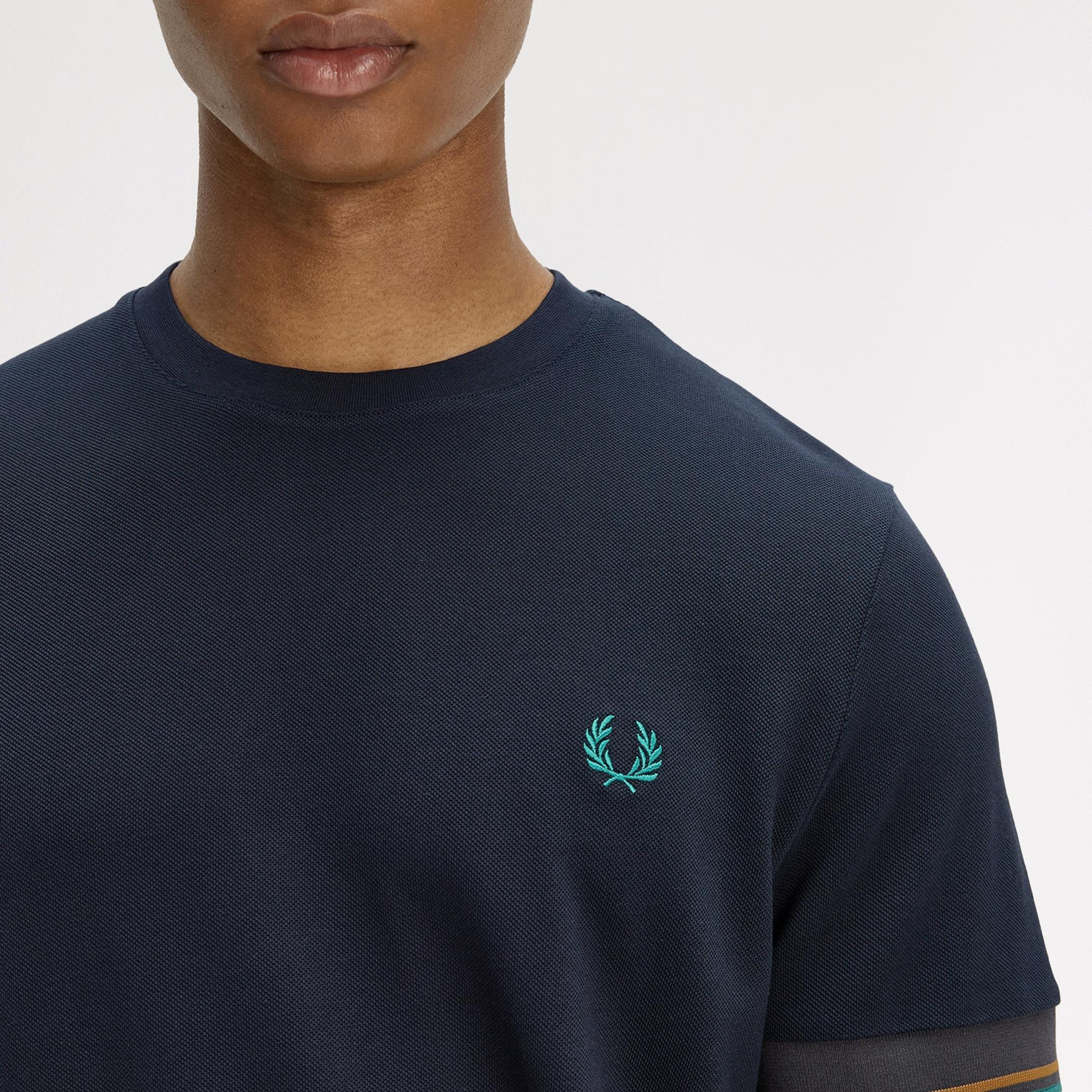 Fred Perry Twin Tipped Cuff Erkek Lacivert T-Shirt
