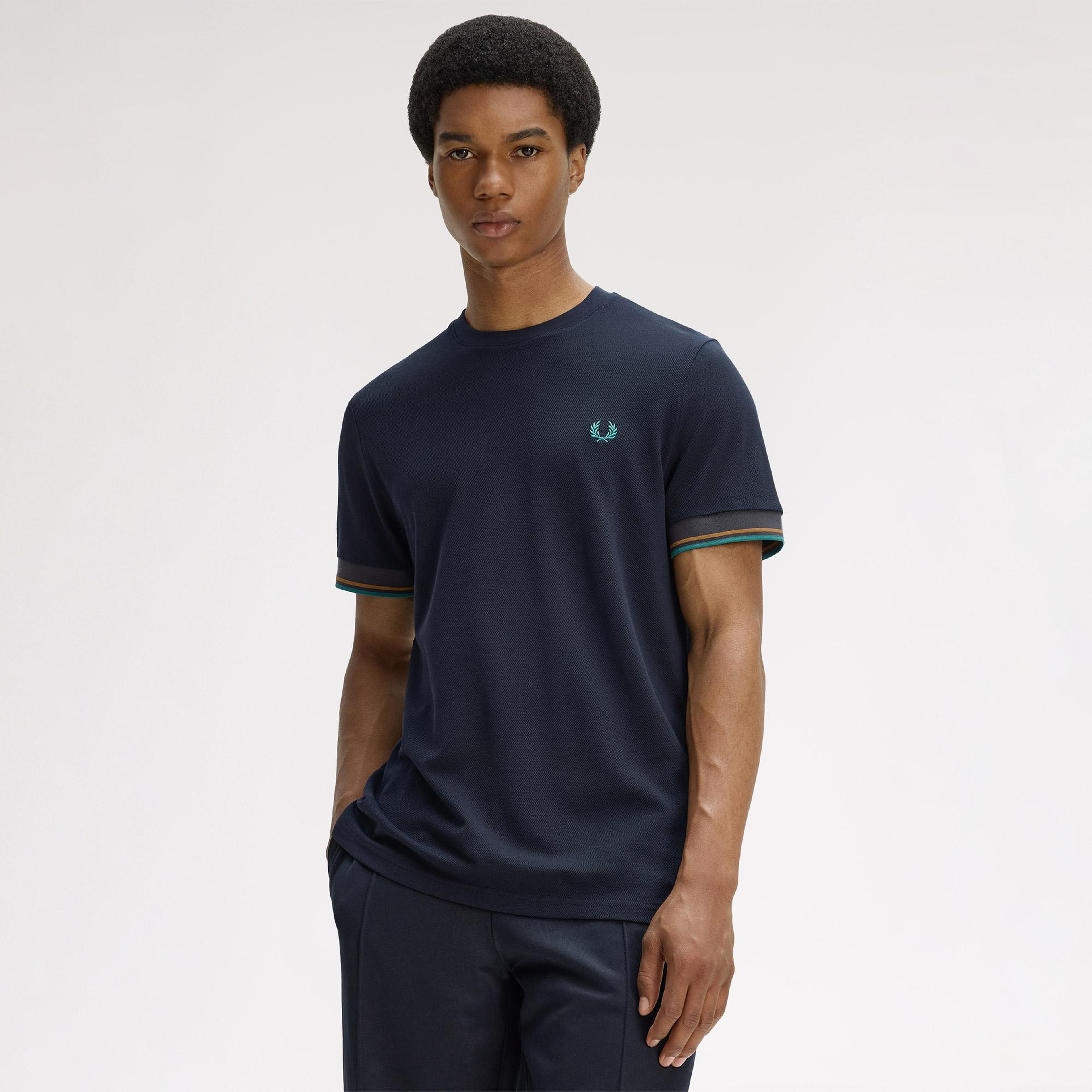 Fred Perry Twin Tipped Cuff Erkek Lacivert T-Shirt