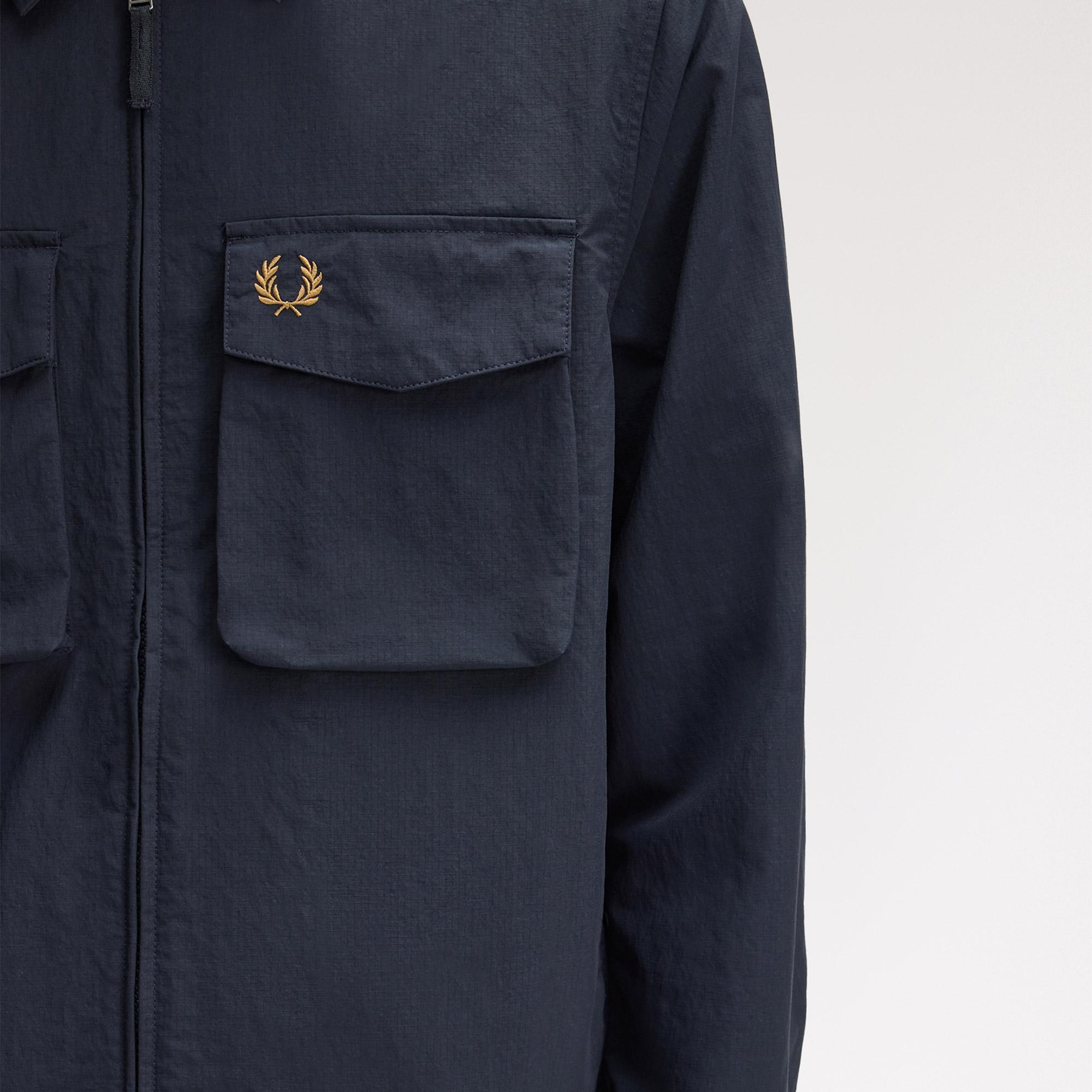 Fred Perry Ripstop Pocket Erkek Lacivert Gömlek