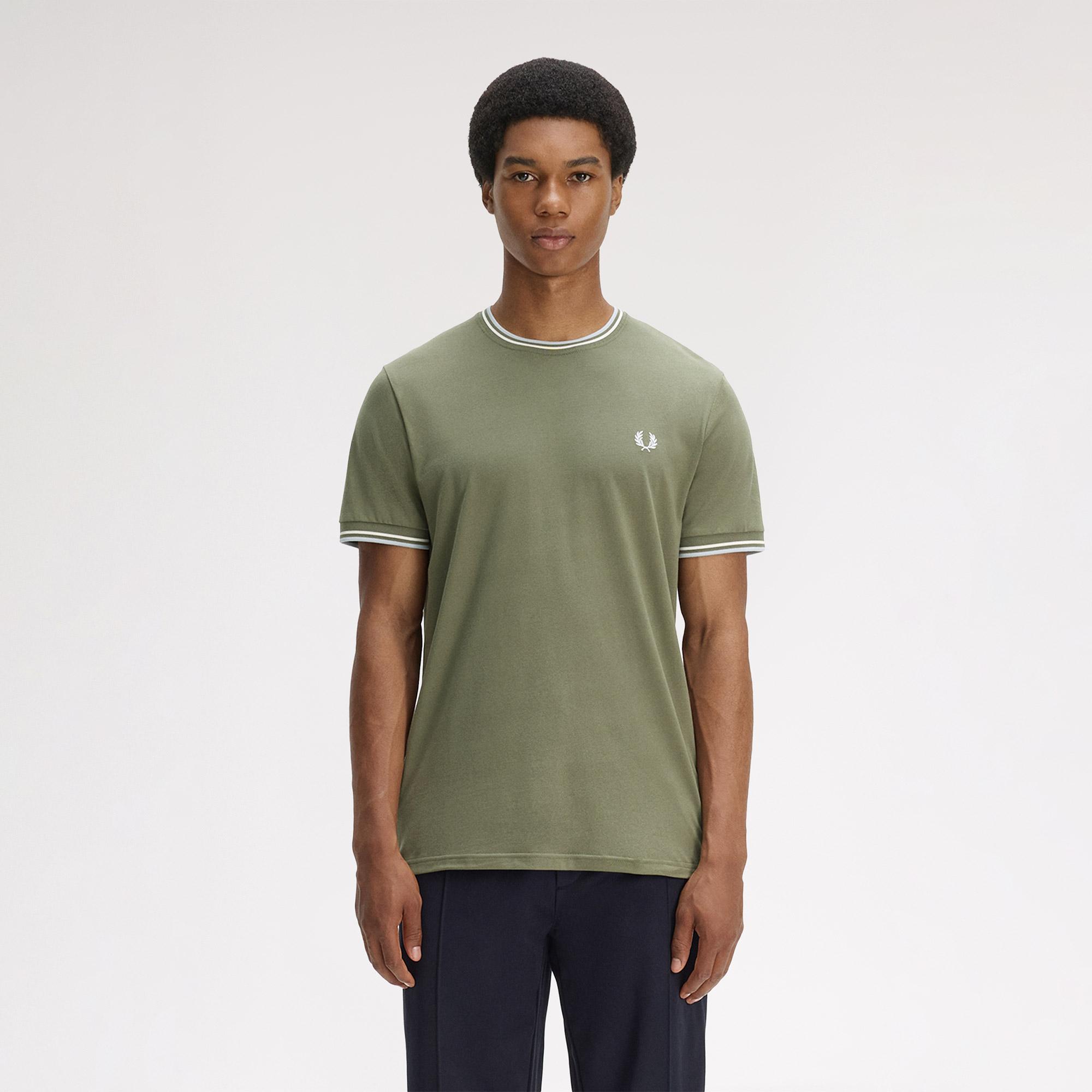 Fred Perry Twin Tipped Erkek Yeşil T-Shirt