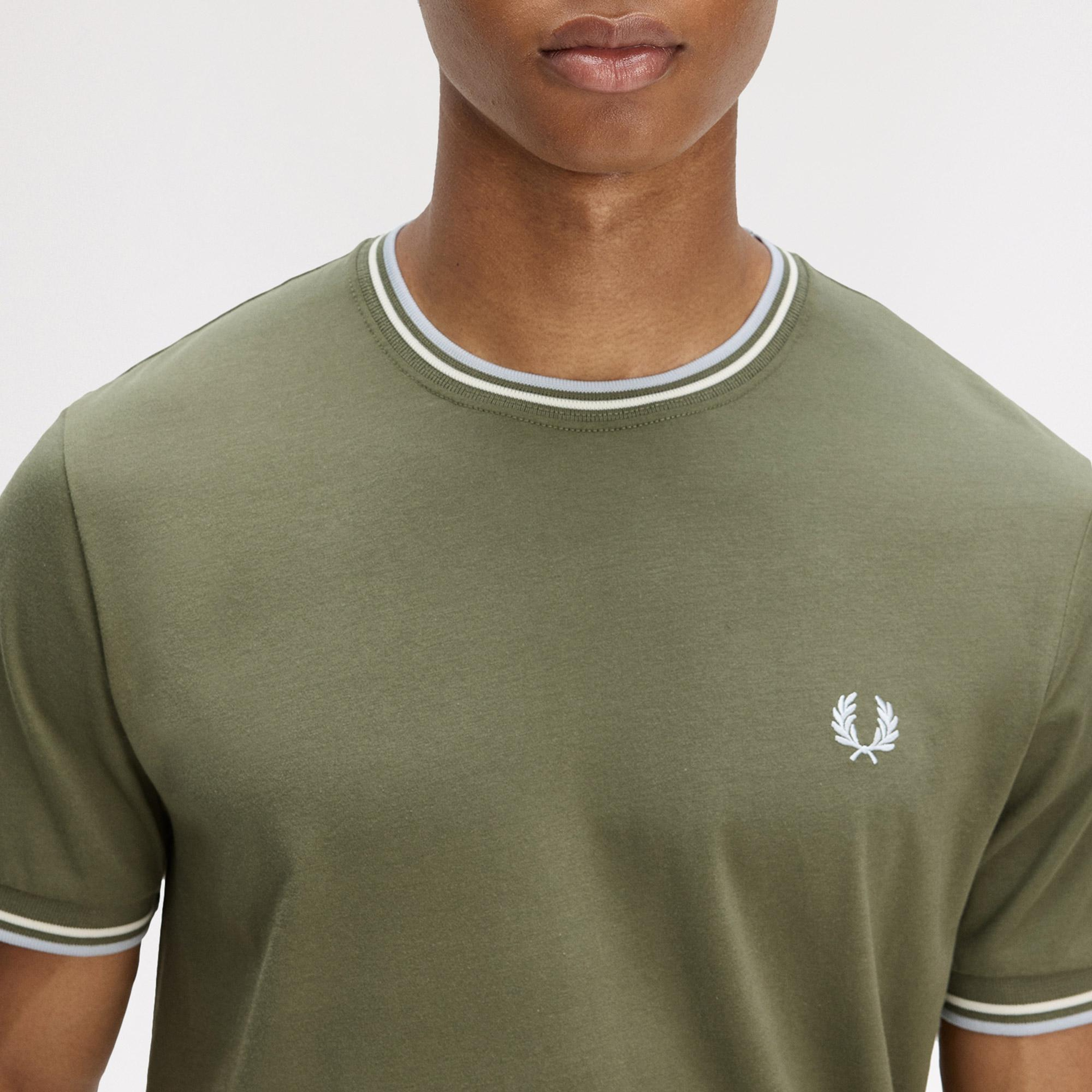 Fred Perry Twin Tipped Erkek Yeşil T-Shirt
