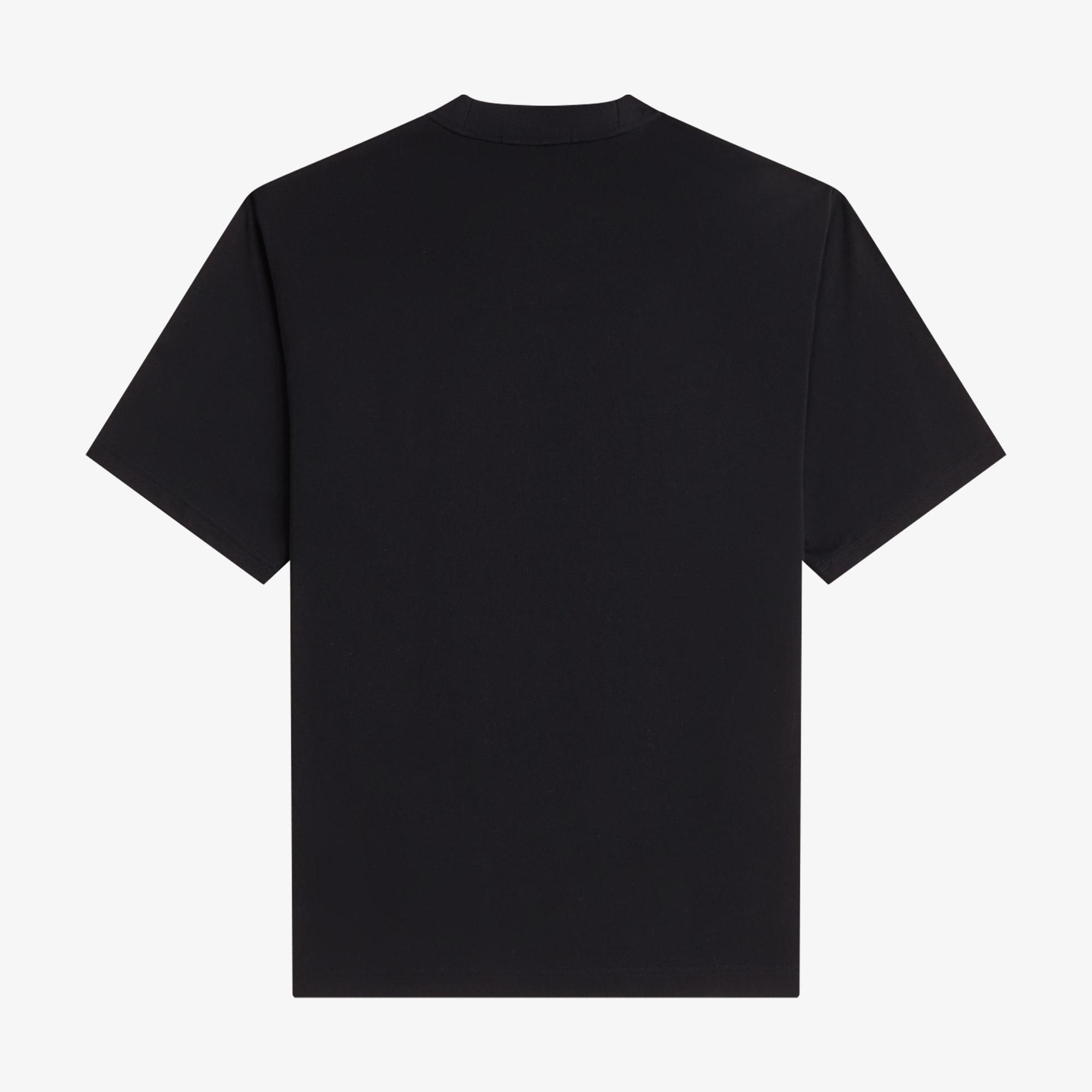 Fred Perry Circle Graphic Erkek Siyah T-Shirt