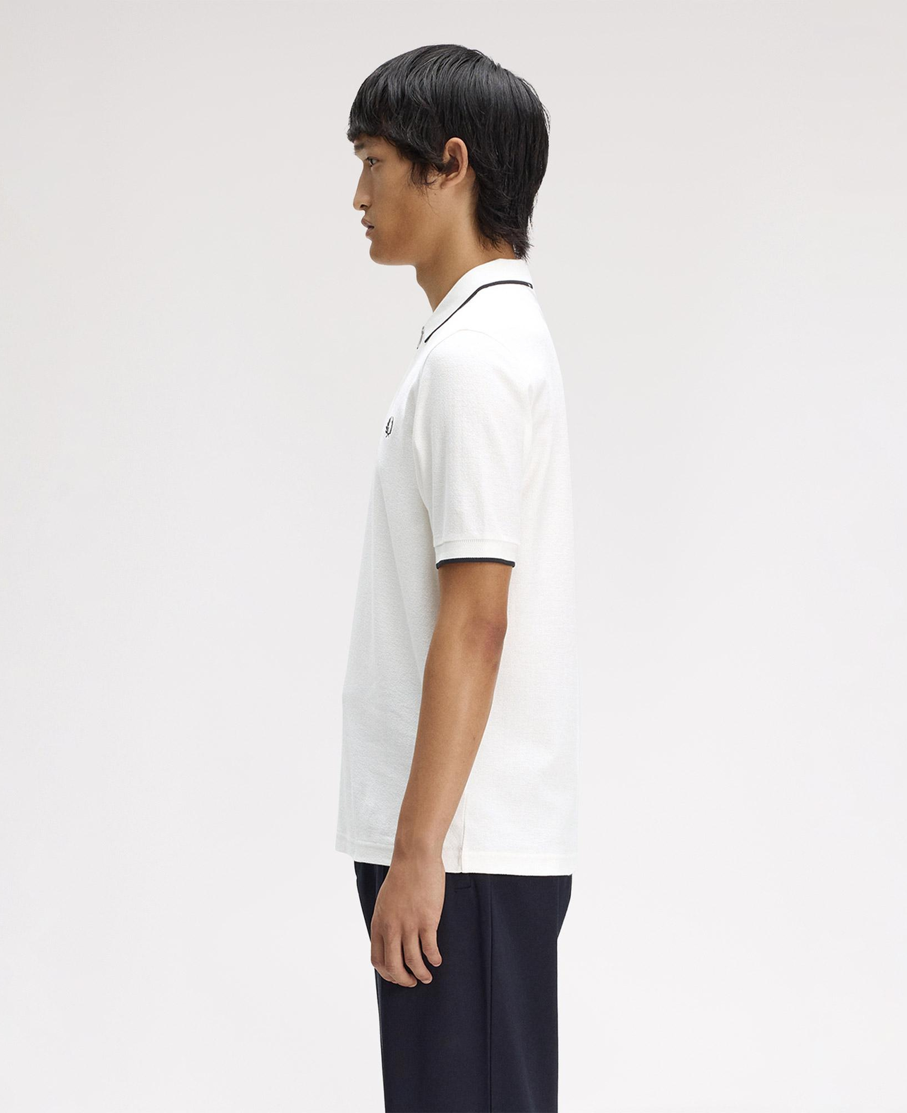 Fred Perry Crepe Pique Erkek Beyaz Polo