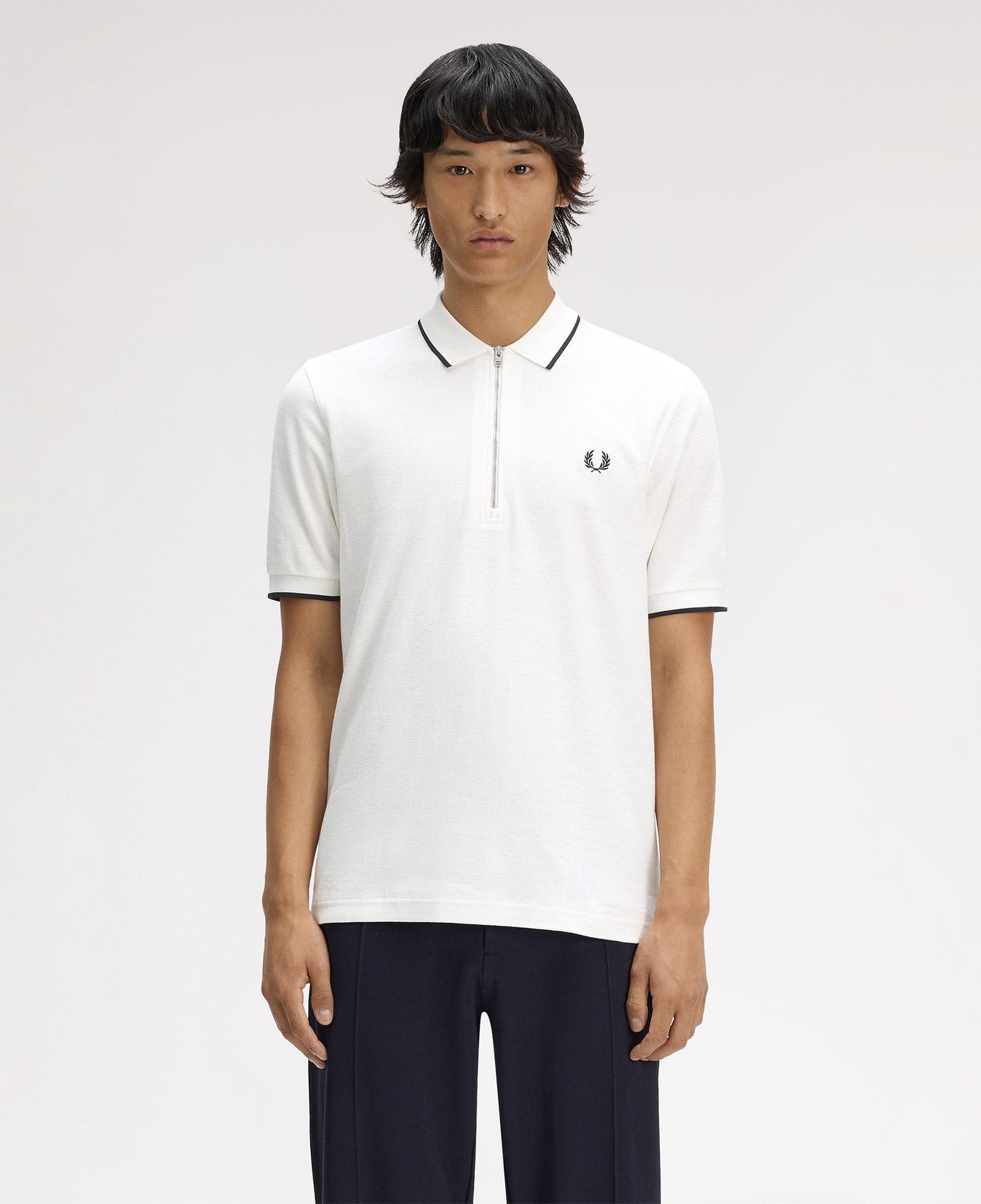 Fred Perry Crepe Pique Erkek Beyaz Polo