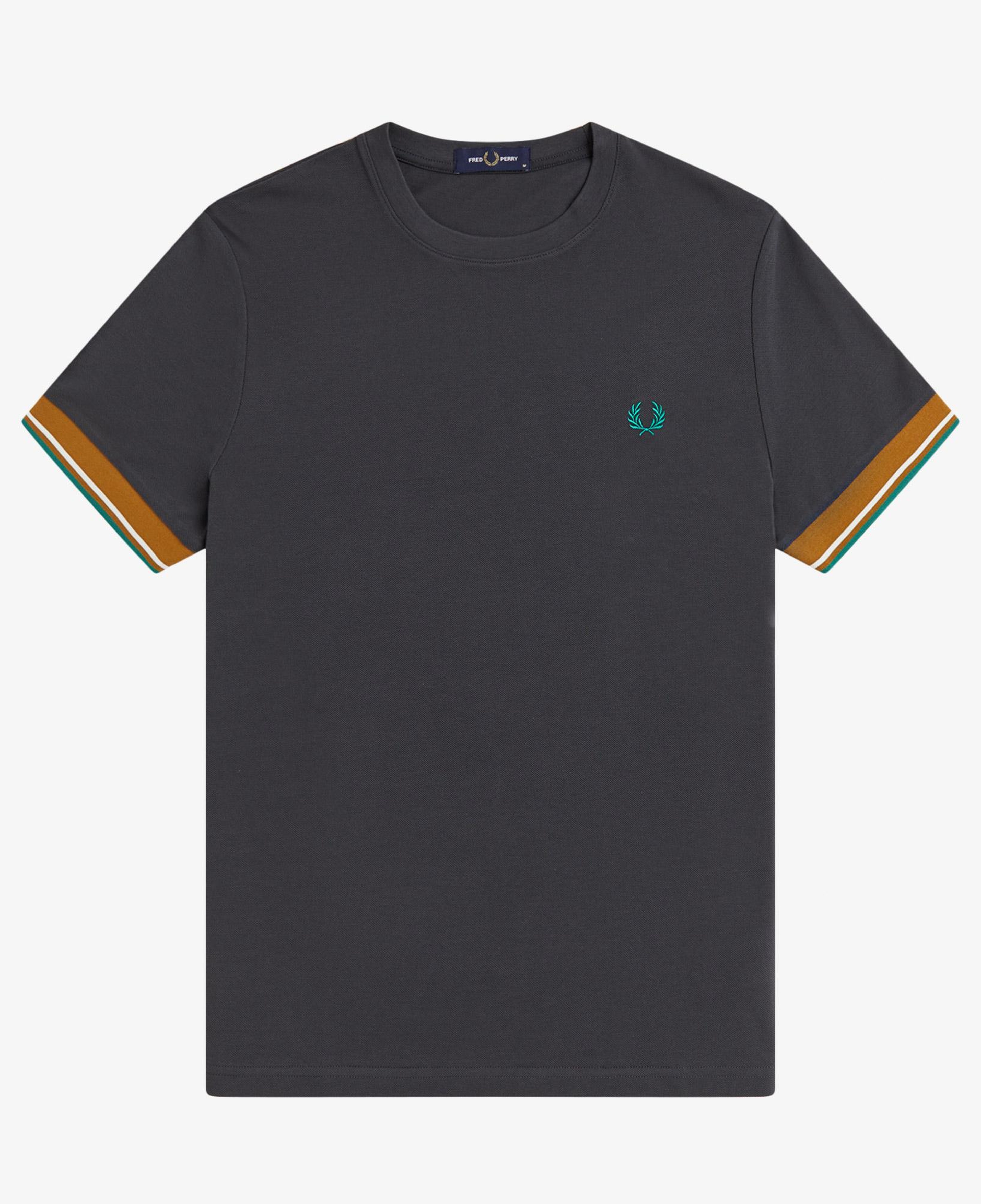 Fred Perry Twin Tipped Cuff Erkek Gri T-Shirt
