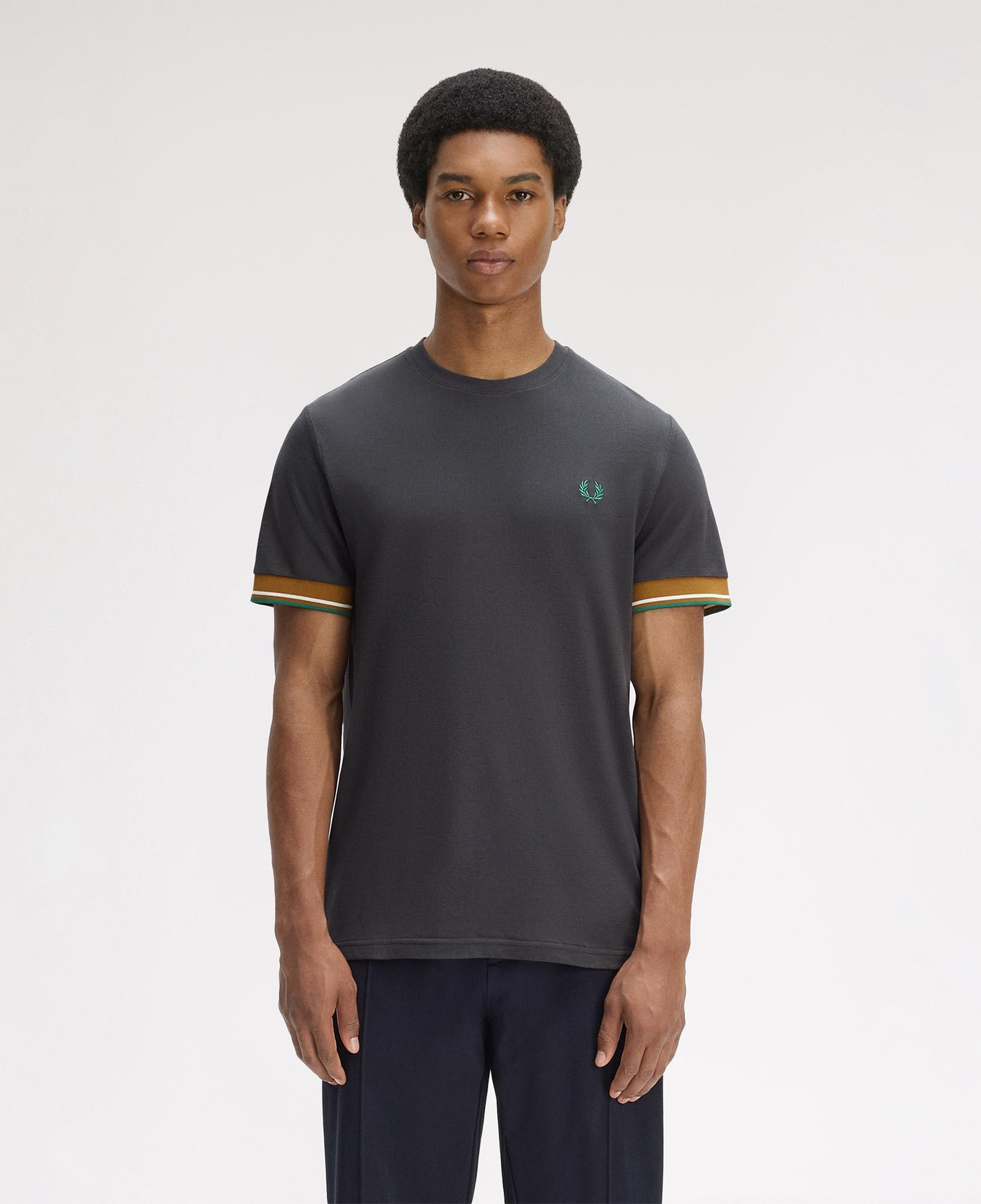 Fred Perry Twin Tipped Cuff Erkek Gri T-Shirt