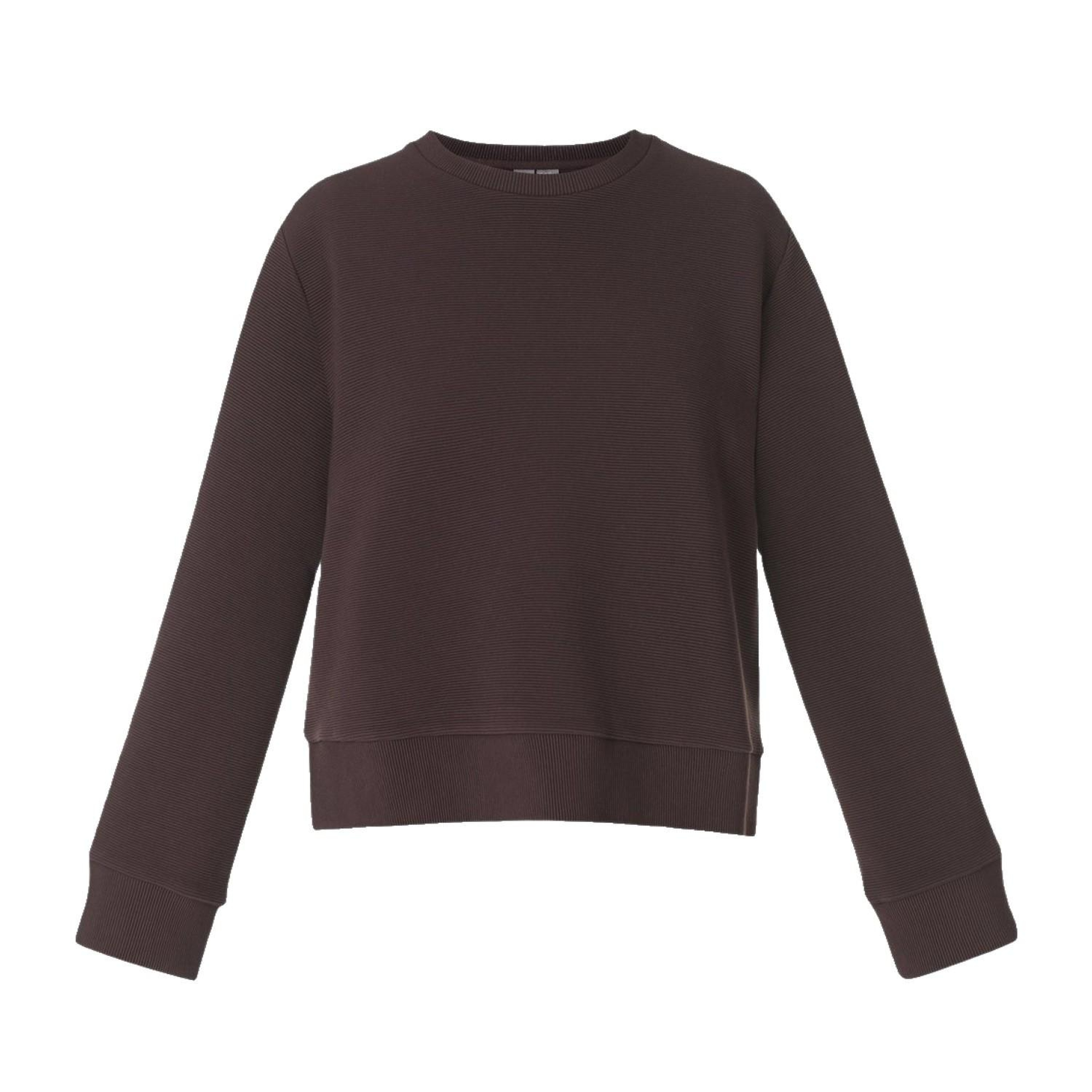 Sweaty Betty Peaceful Rib Cropped Sweatshir Kadın Kahverengi Sweat