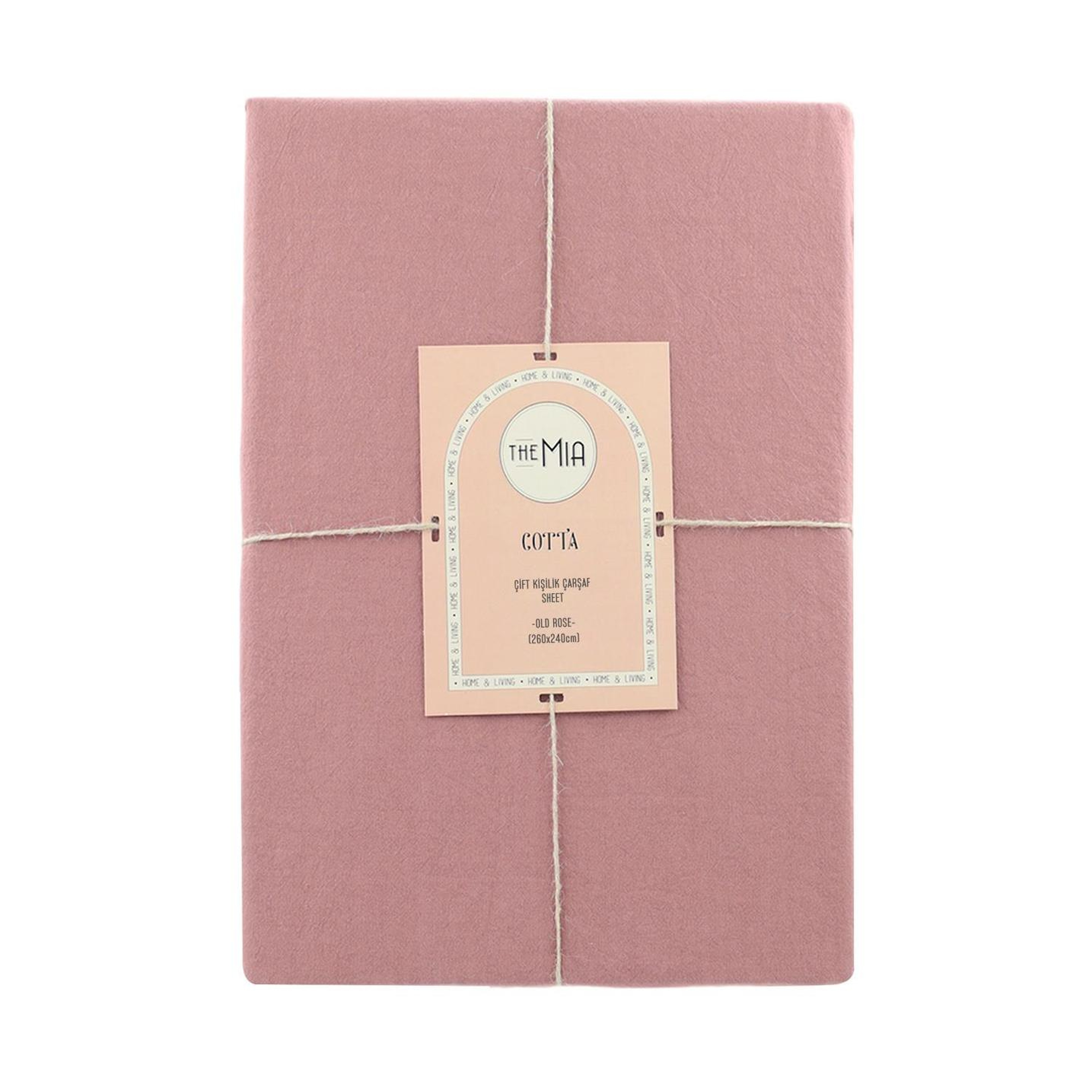 Cotta Old Rose Çift Kişilik Çarşaf 260x240 Cm