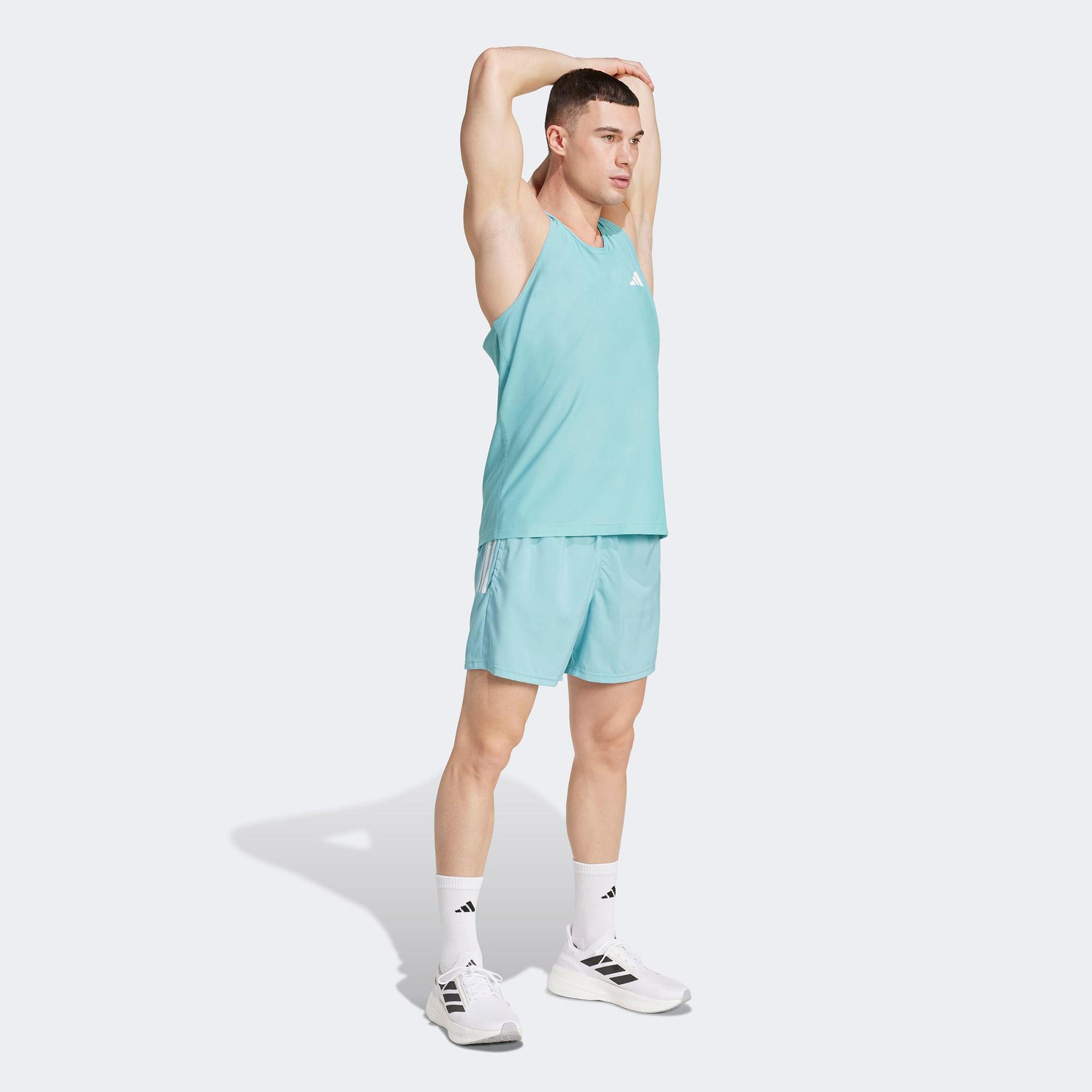 adidas Own The Run Erkek Mavi Koşu Şortu