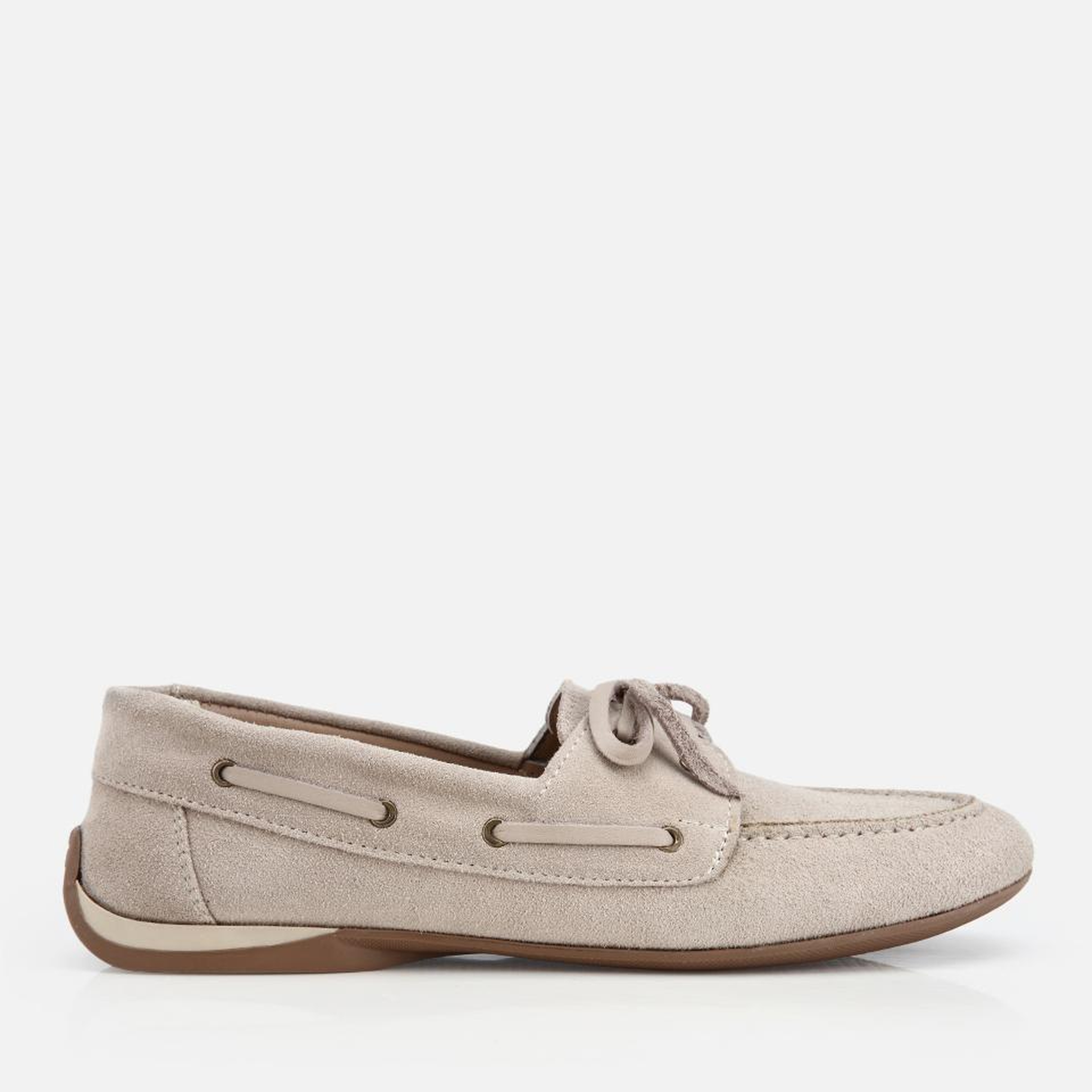 Kadın Süet Deri Bej Comfort Günlük Loafer