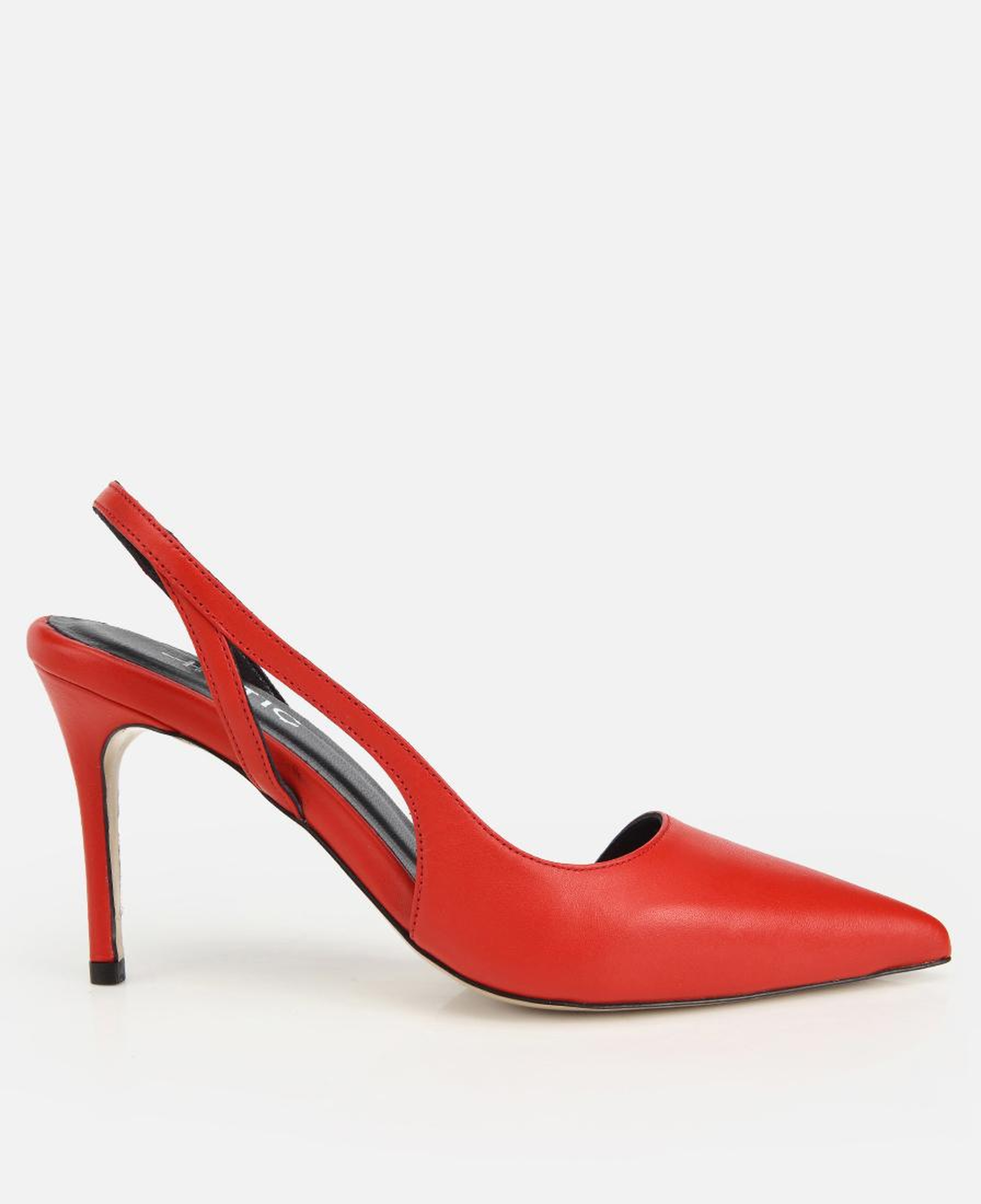 Kadın Deri Kırmızı Sivri Burunlu İnce Topuklu Stiletto