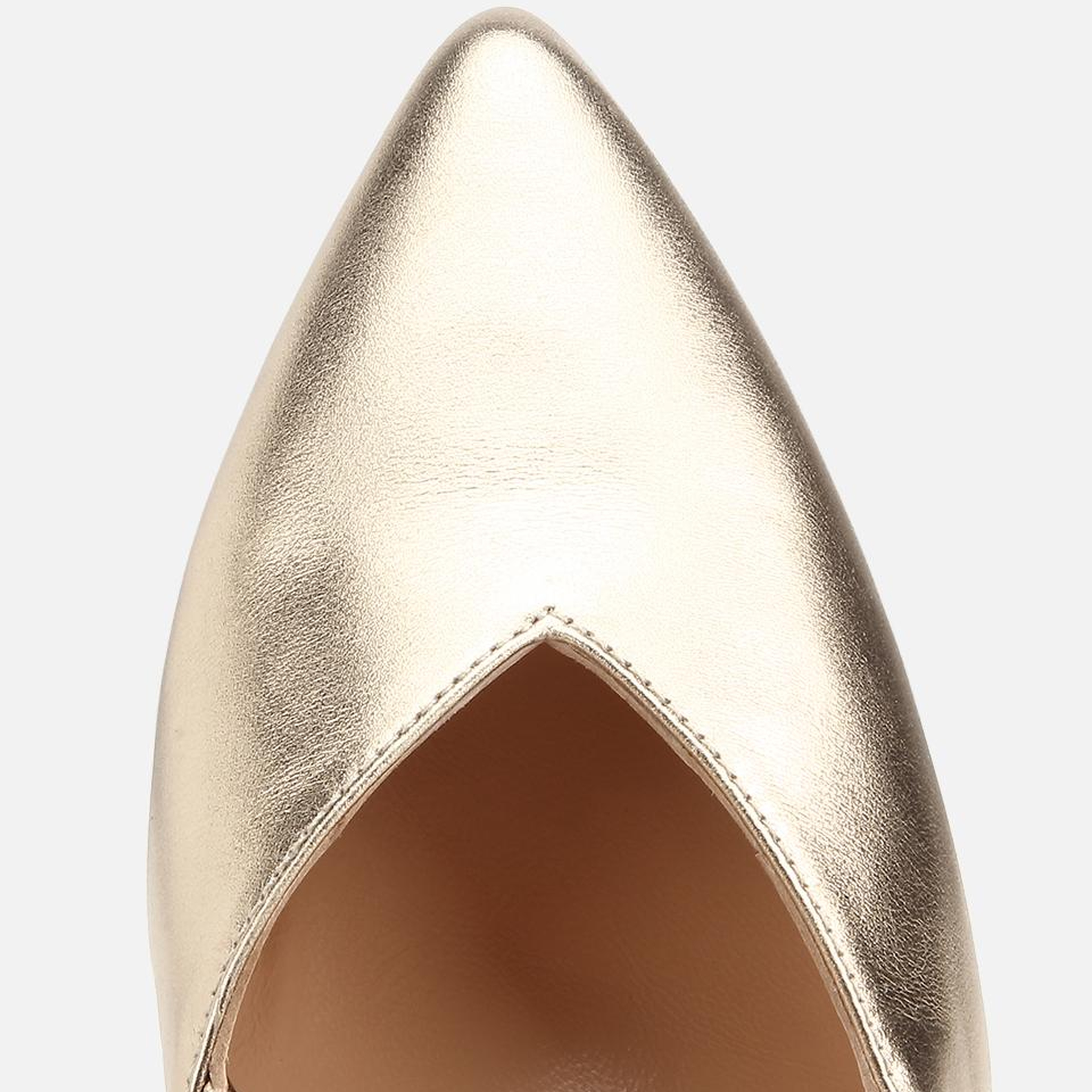 Kadın Deri Gold Arkası Açık Stiletto