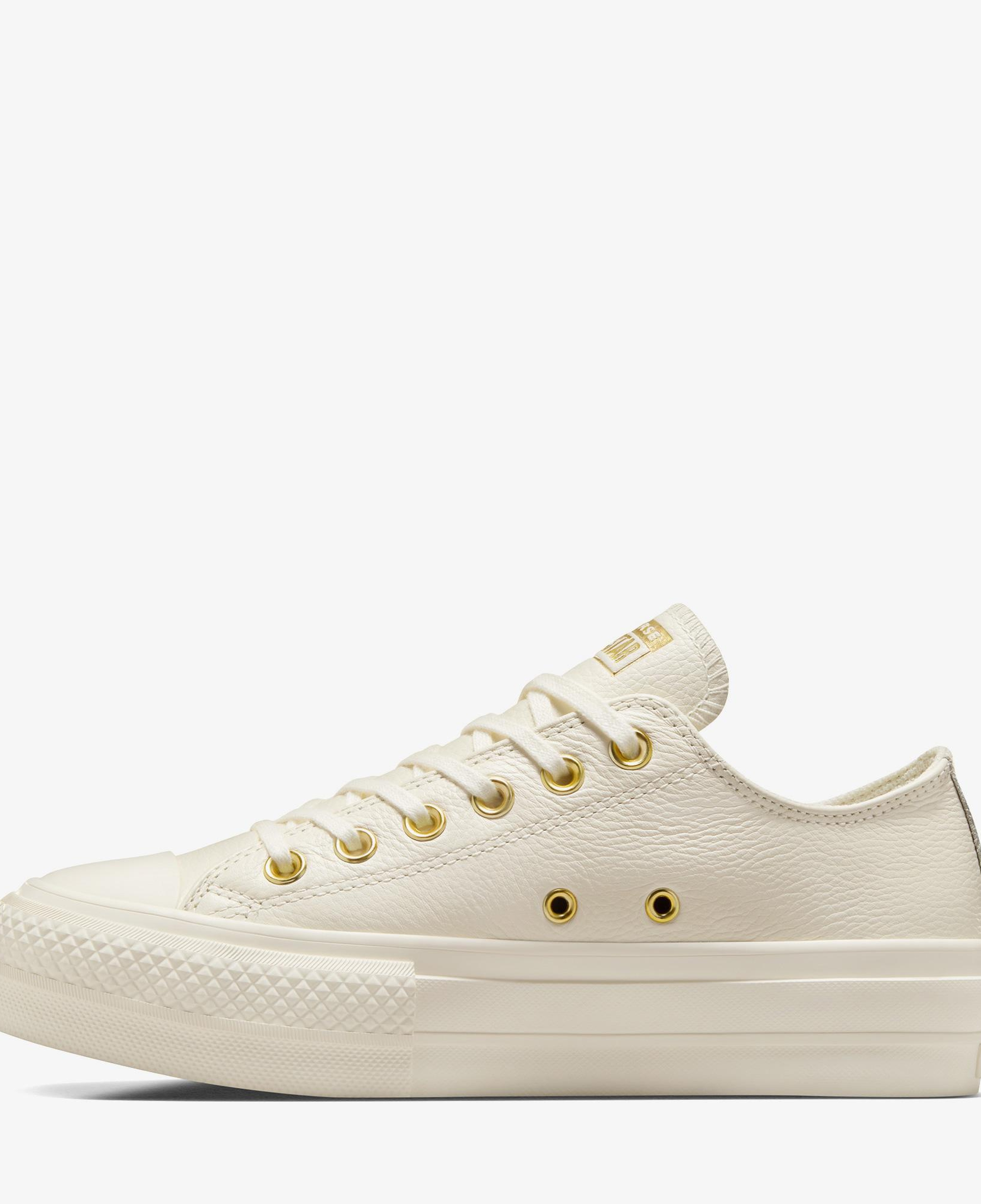 Converse Chuck Taylor All Star Lift Kadın Krem Deri Sneaker