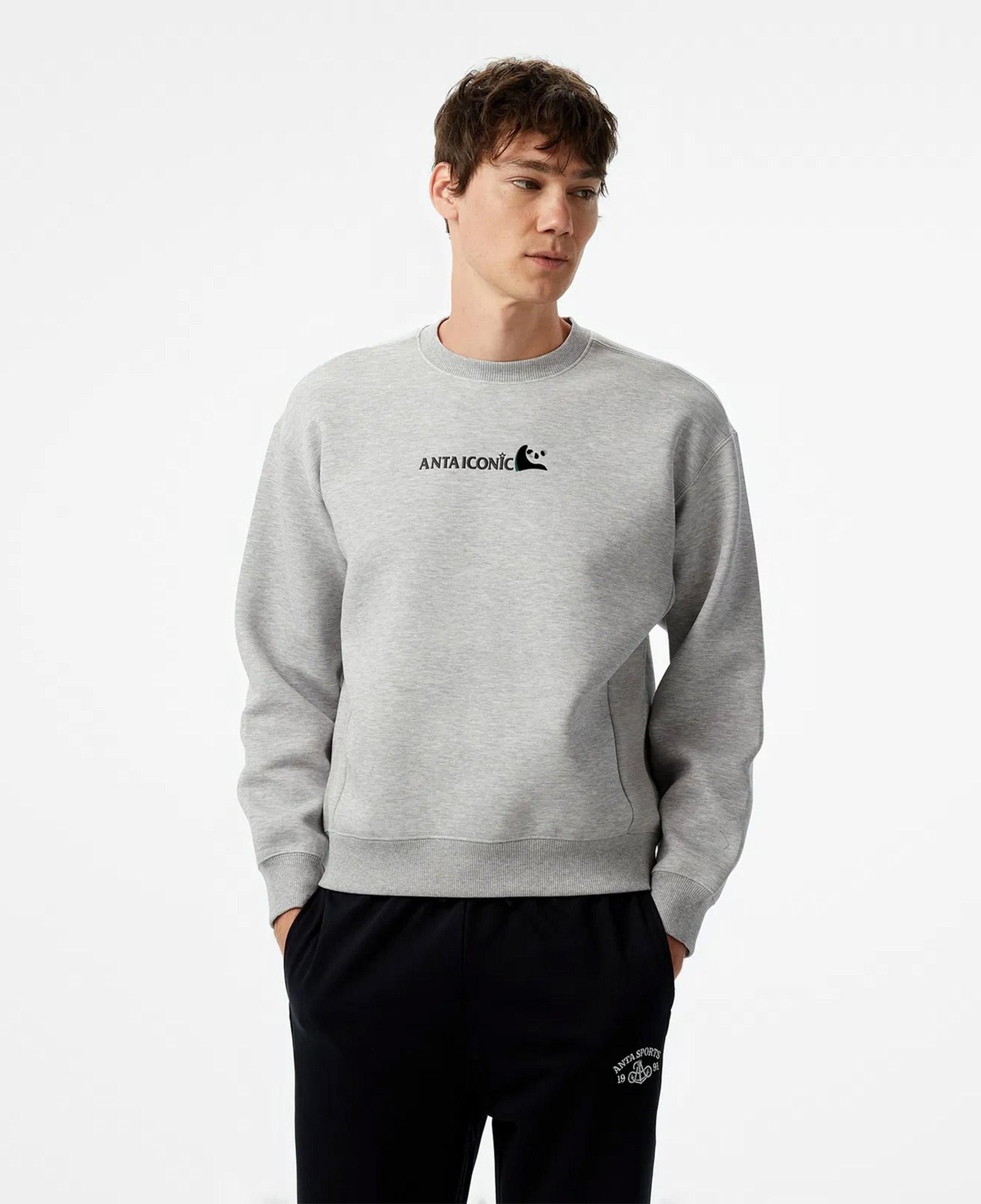Anta Iconic Erkek Gri Sweatshirt