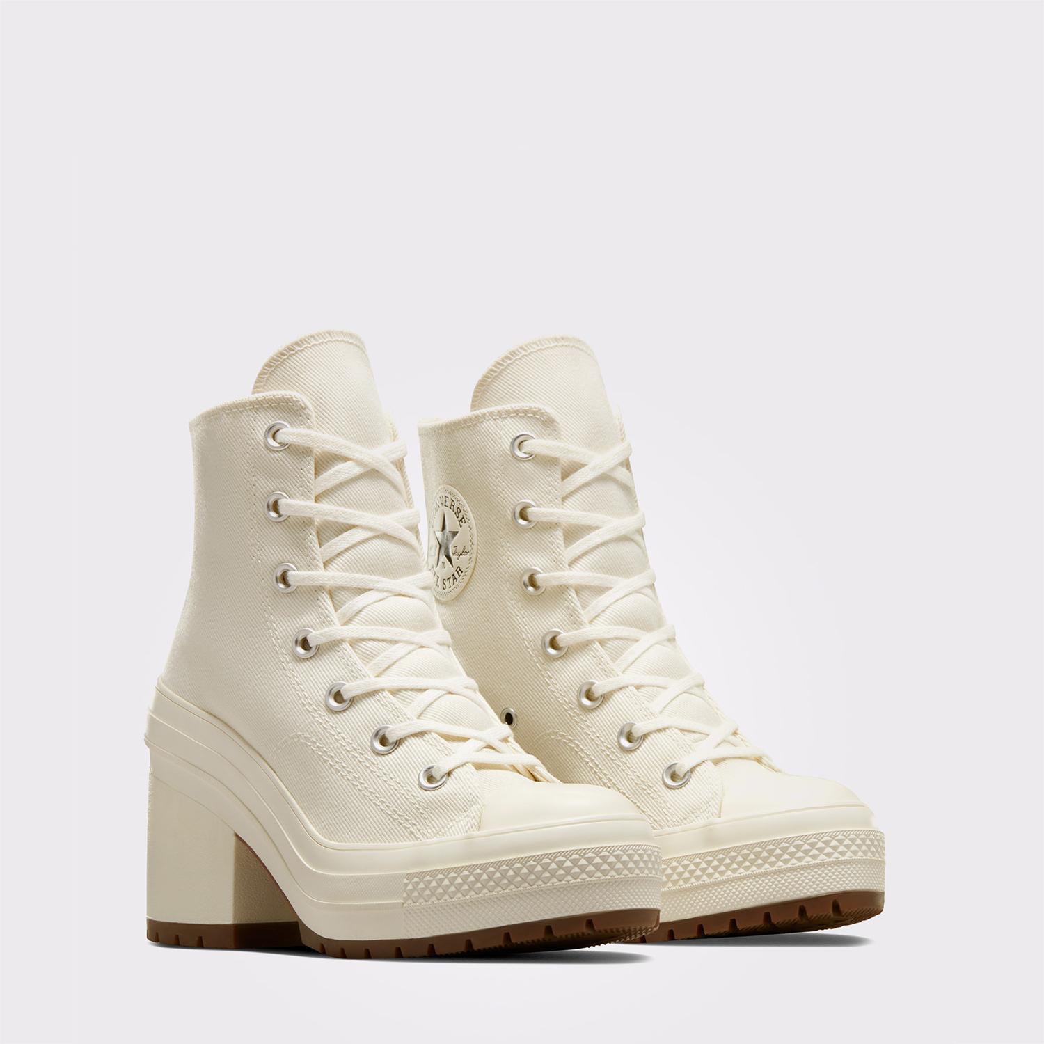 Converse Chuck 70 De Luxe Heel Kadın Krem Platform Bot