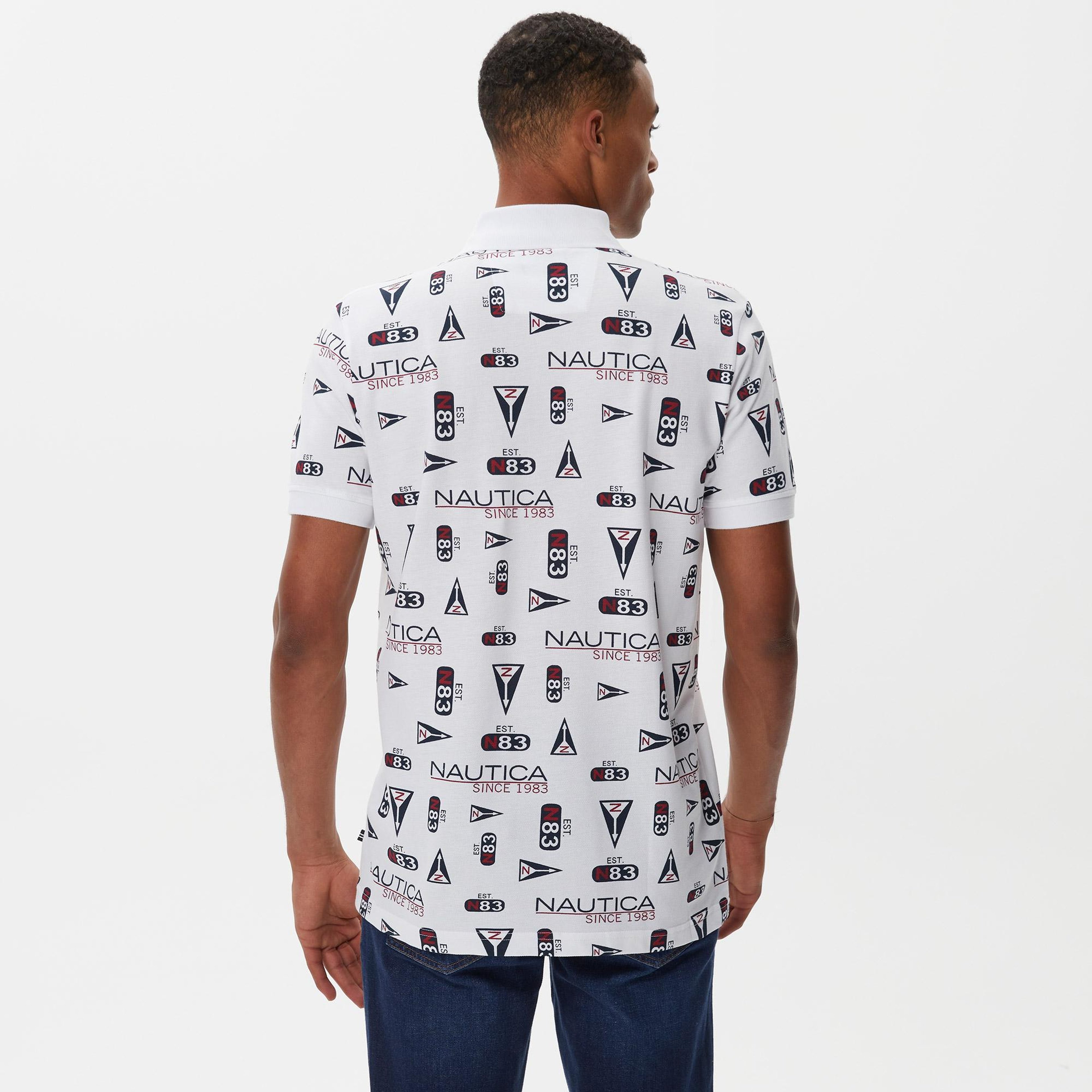 Nautica Erkek Beyaz Kısa Kollu Polo Yaka T-Shirt