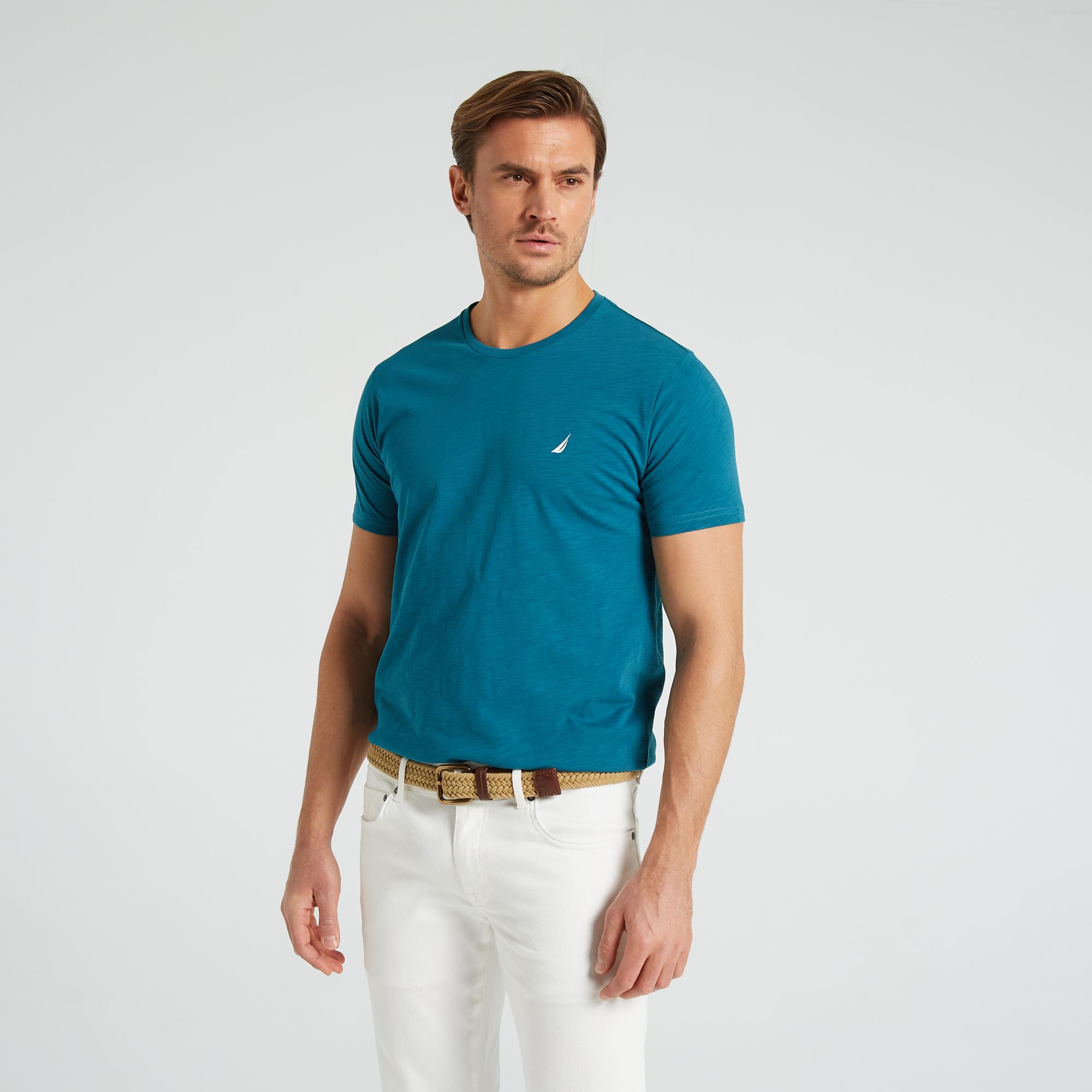 Nautica Erkek Mavi Standart Fit T-Shirt