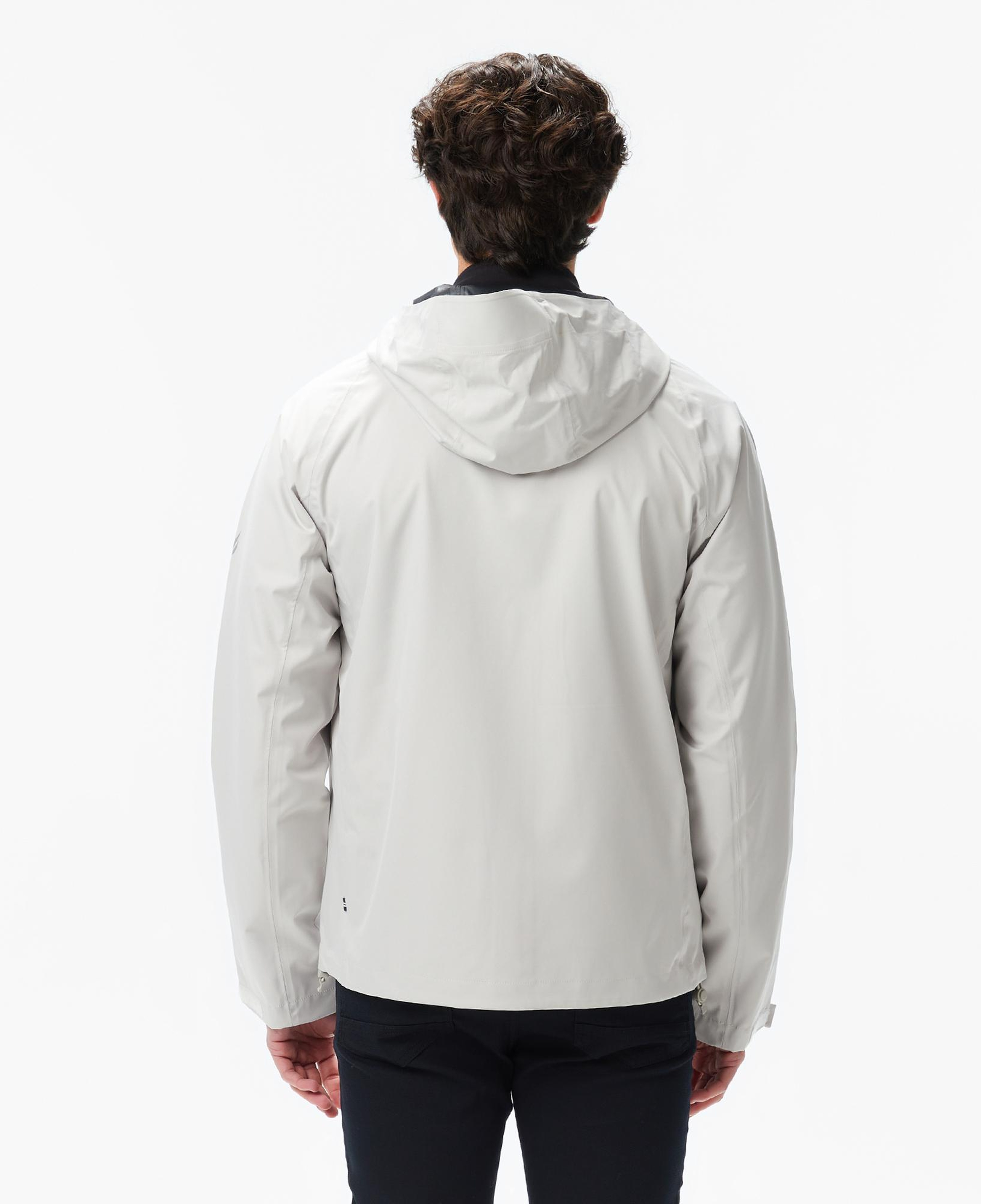 Nautica Erkek Gri Regular Fit Kapüşonlu Su Geçirmez Yağmurluk