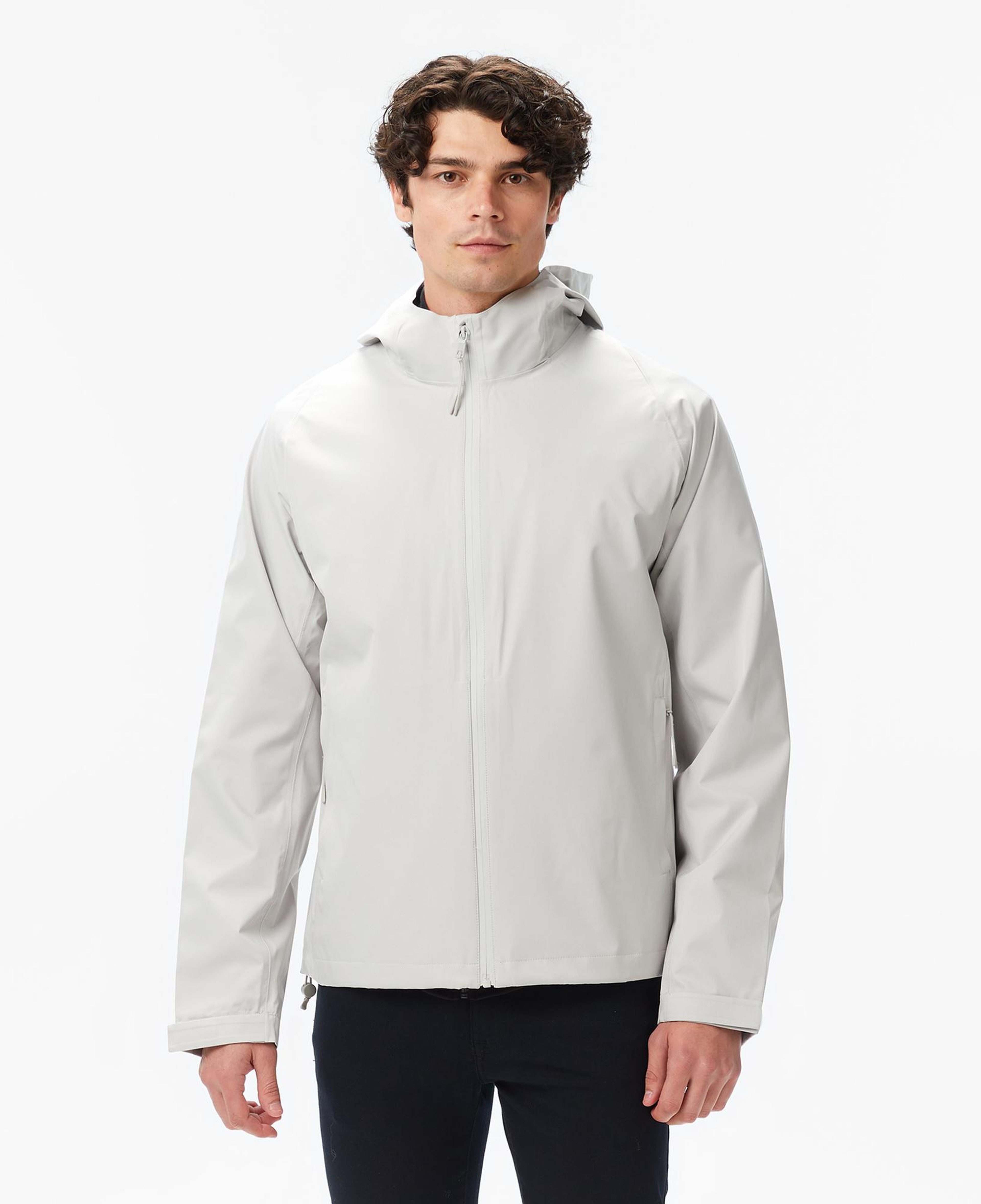 Nautica Erkek Gri Regular Fit Kapüşonlu Su Geçirmez Yağmurluk