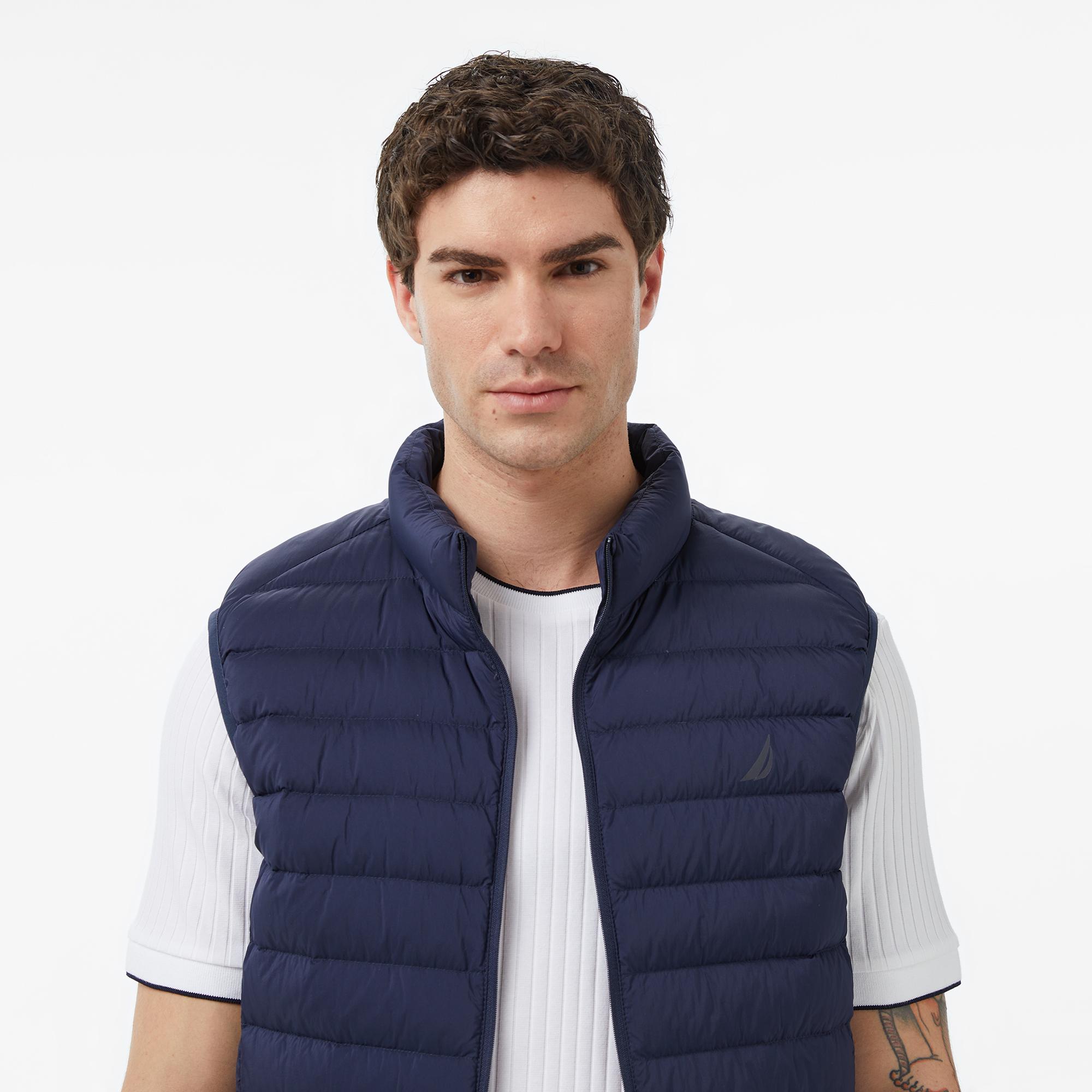 Nautica Erkek Lacivert Regular Fit Su İtici Kaz Tüyü Yelek