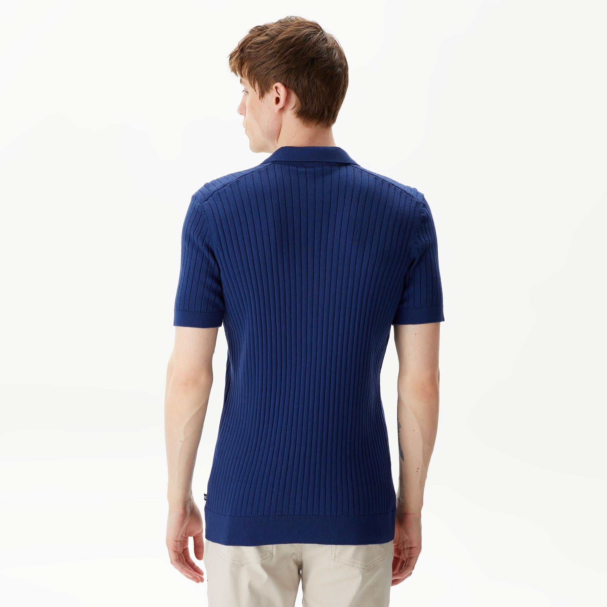 Nautica Erkek Mavi Classic Fit Kısa Kollu Triko